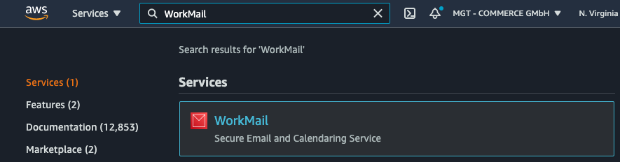 AWS WorkMail