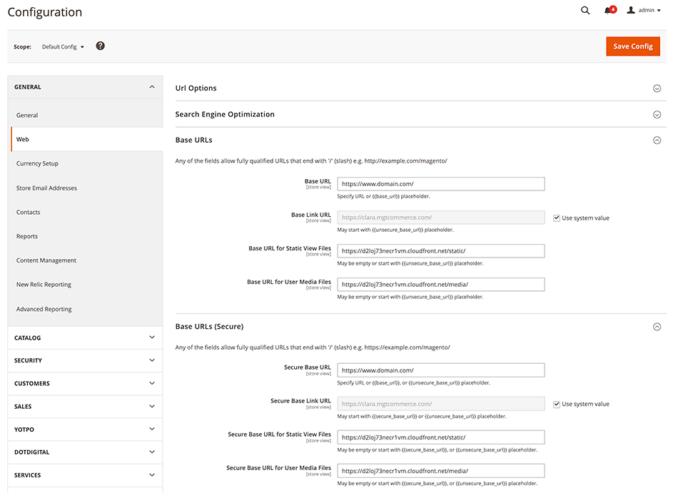 Configuring Magento with Domain name