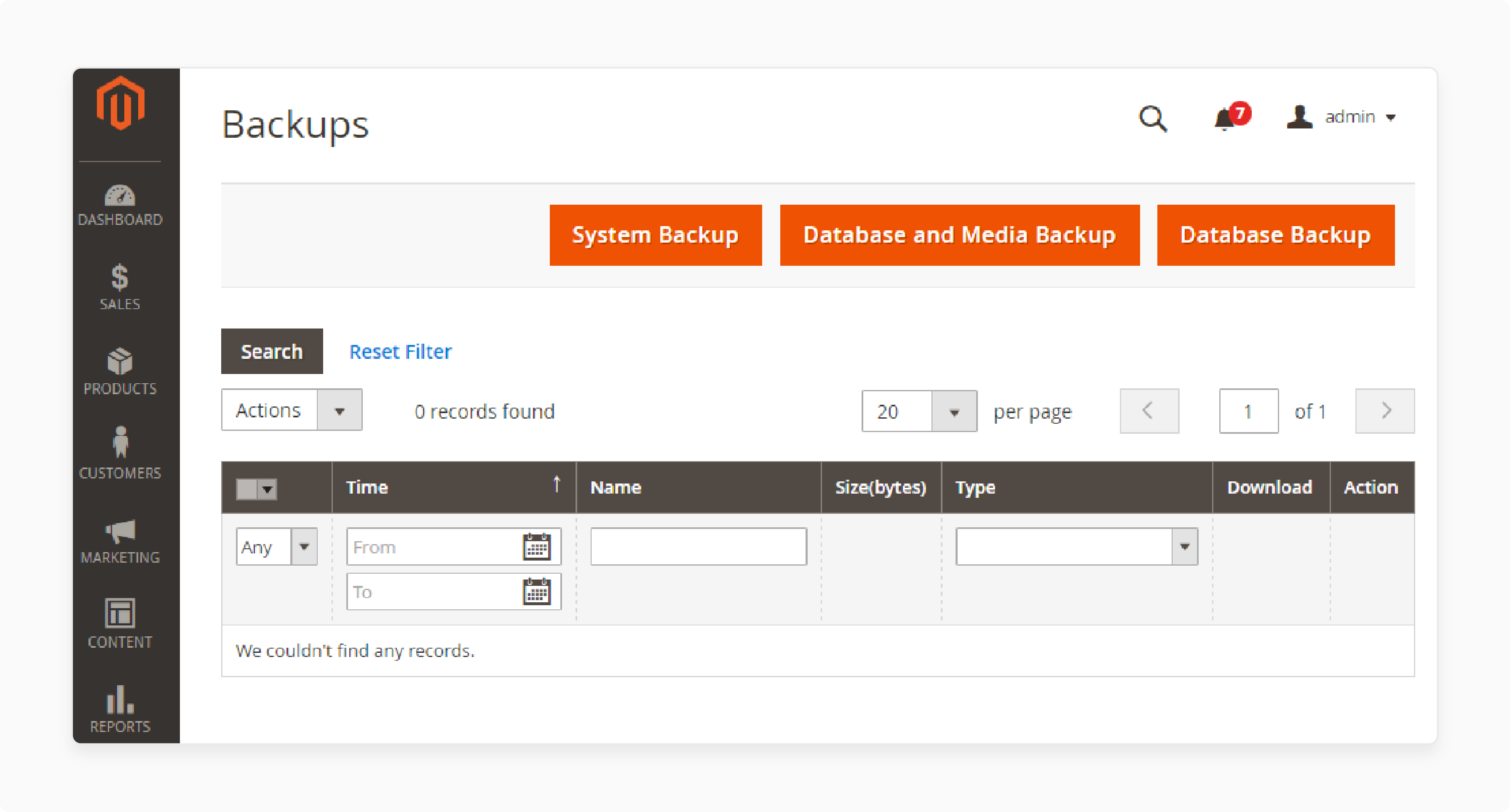 Procedure for backing up the Magento store before installing security patches.