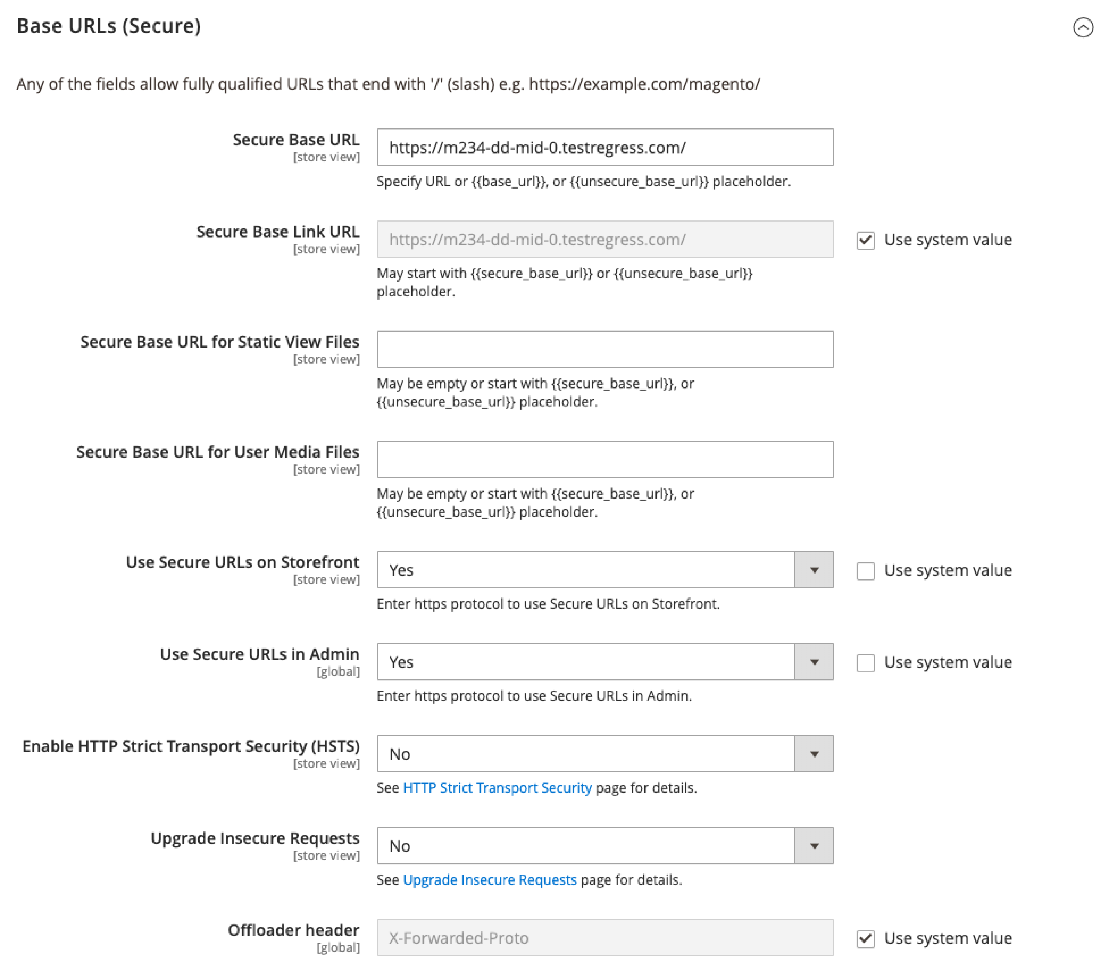 Configure Base URL (Secure) for Magento Static &amp;  User Media Files