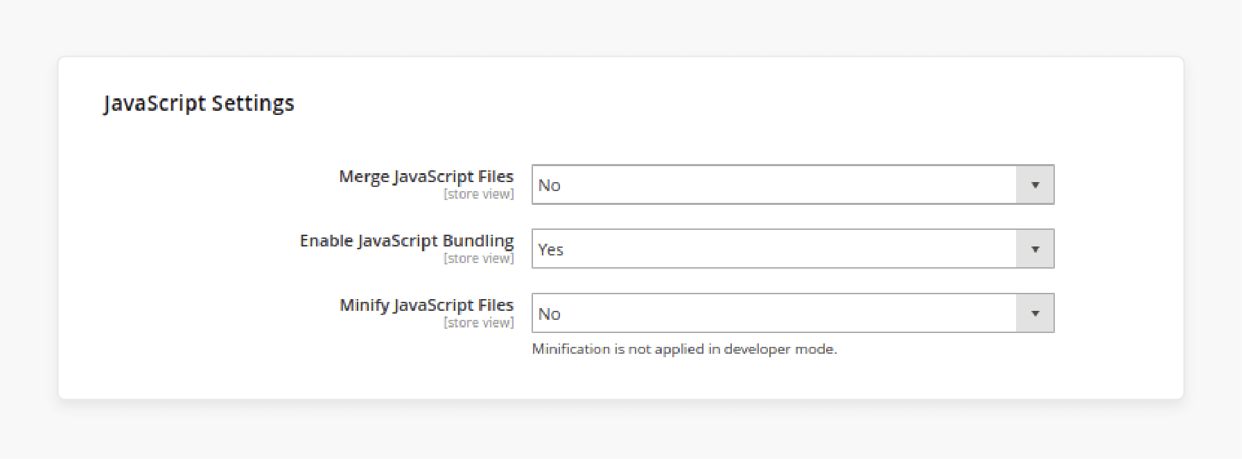 avoid javascript bundling in magento 2 to improve website speed