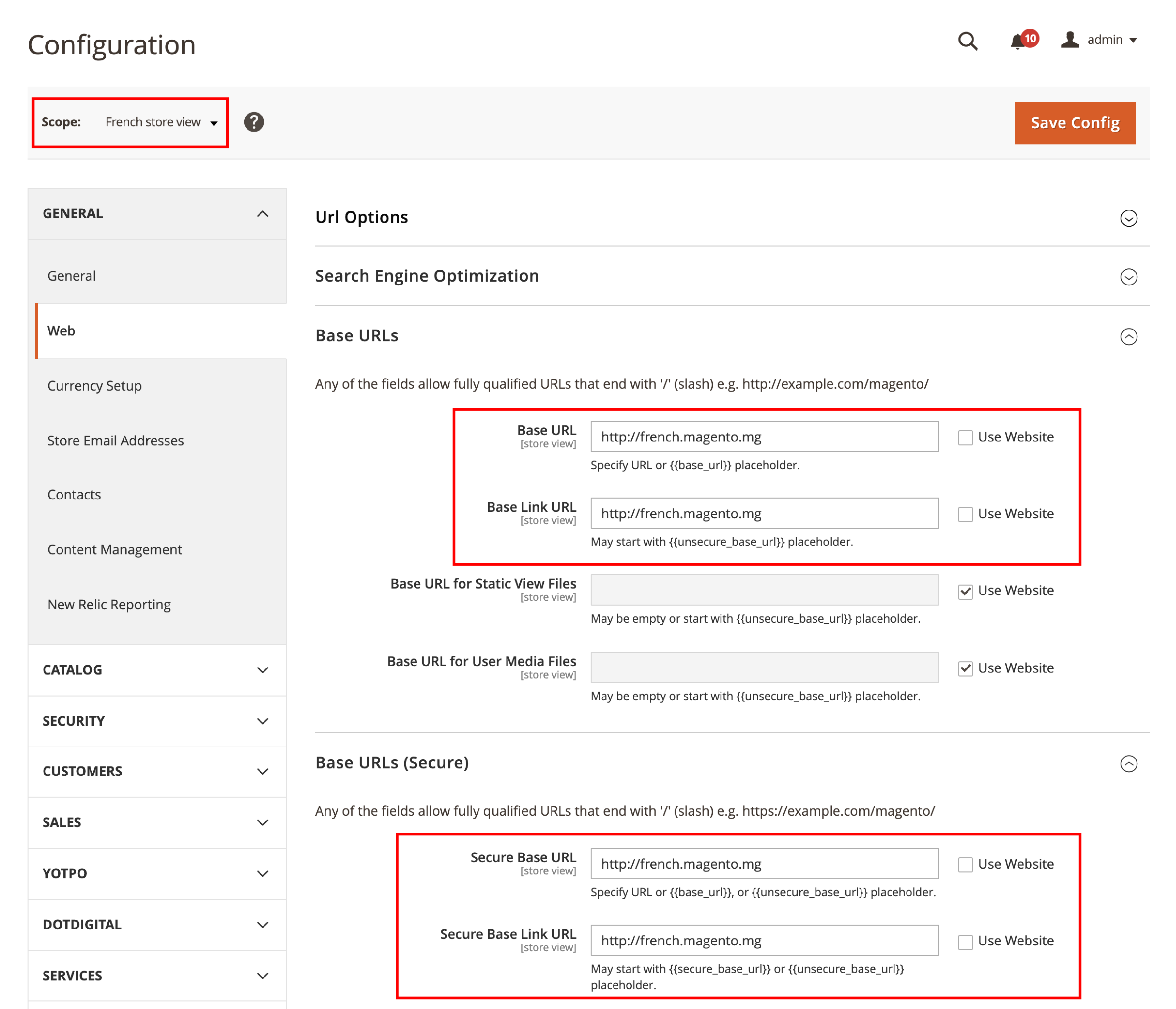 Change the Websites Base URL -How to Configure Magento 2 Multi Store