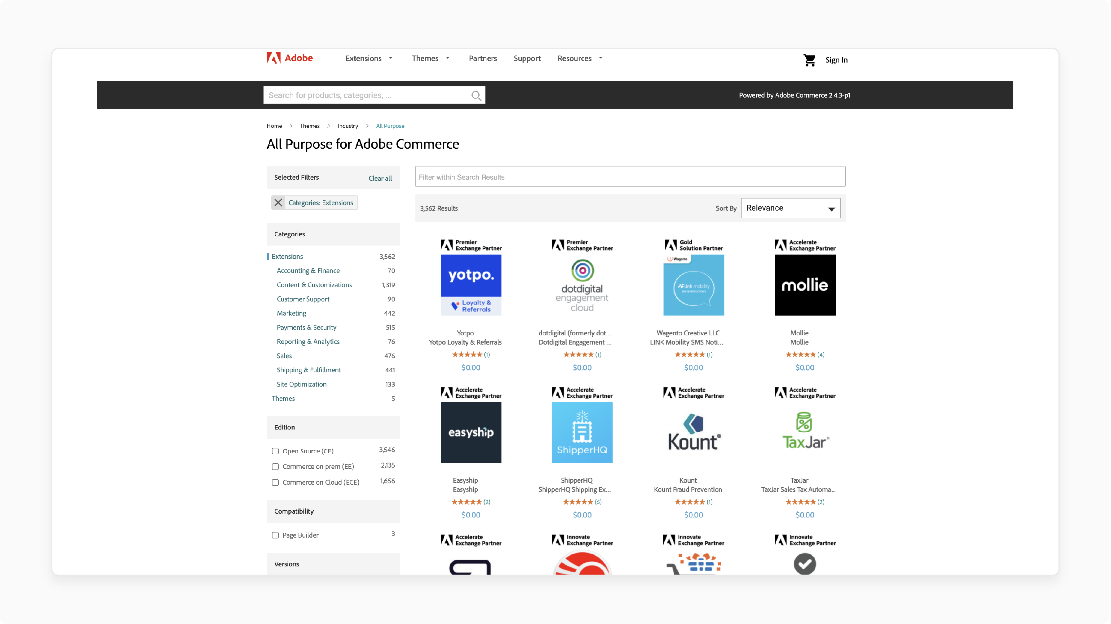 Magento plugin installation page