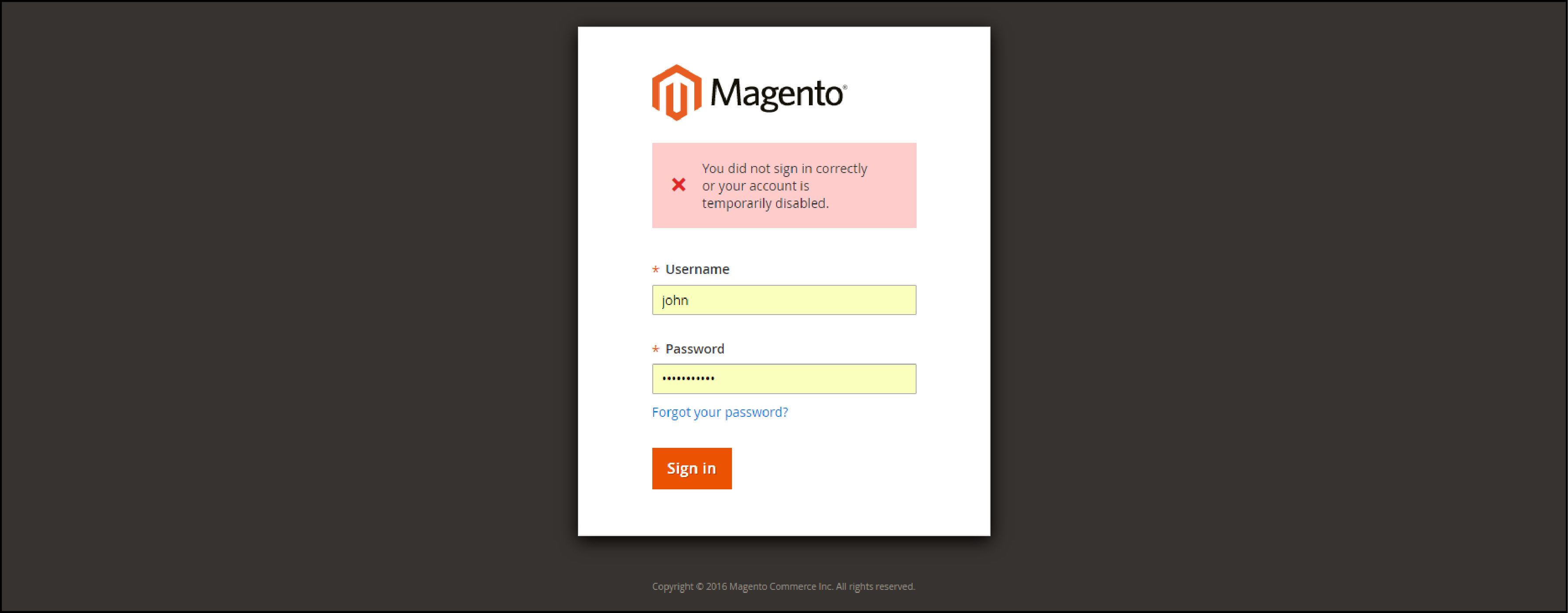 Locked Magento 2 Admin Account