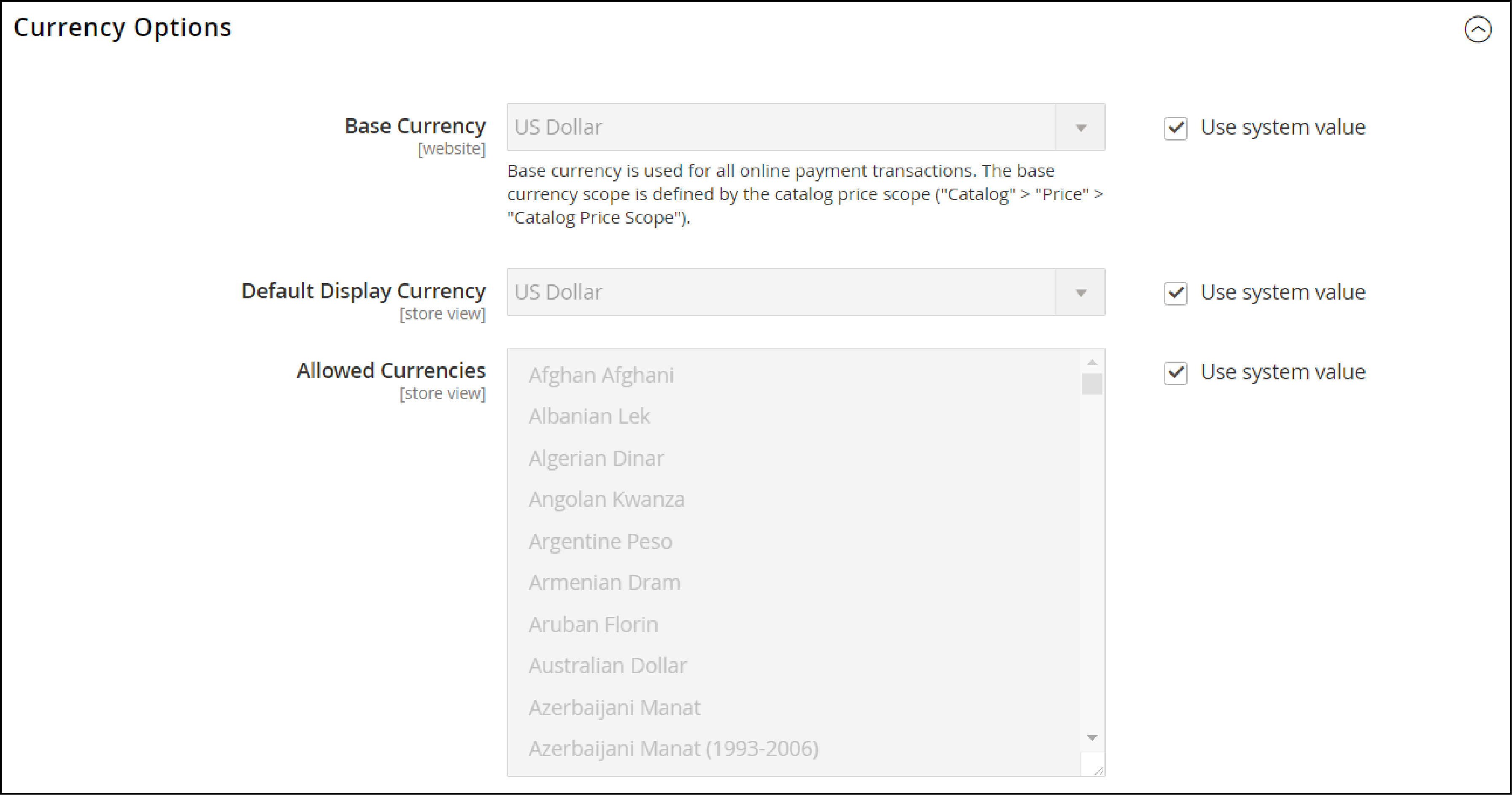 Steps to Configure Magento 2 Currency Settings &gt; Choose the Accepted Currencies

