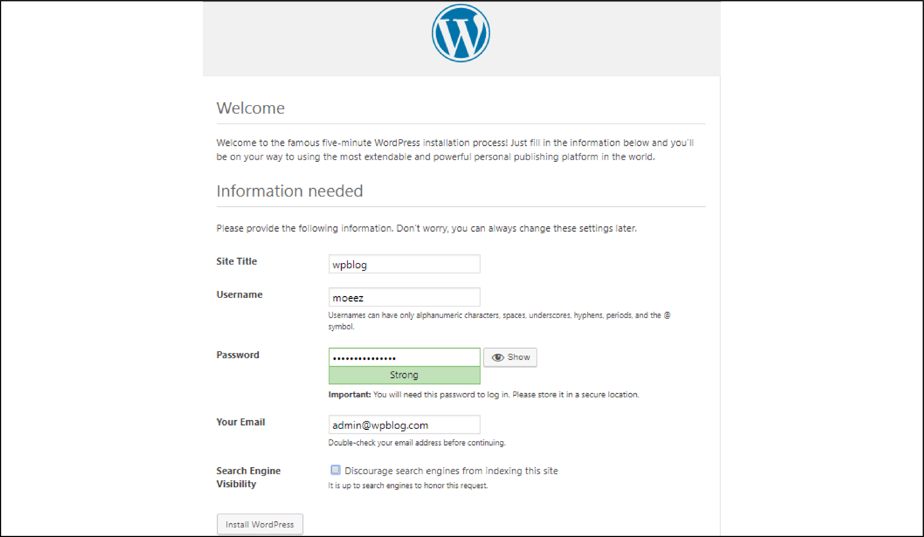 Steps for Magento WordPress Integration -Download and Install WordPress 