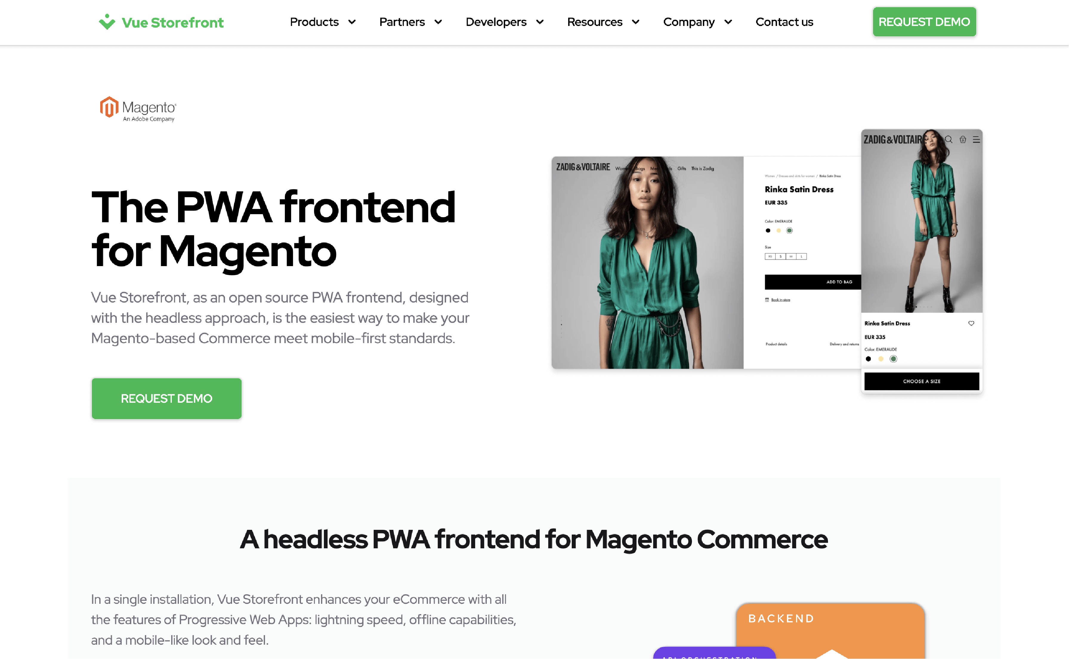 The PWA frontend for Magento by Vue Storefront for eCommerce stores