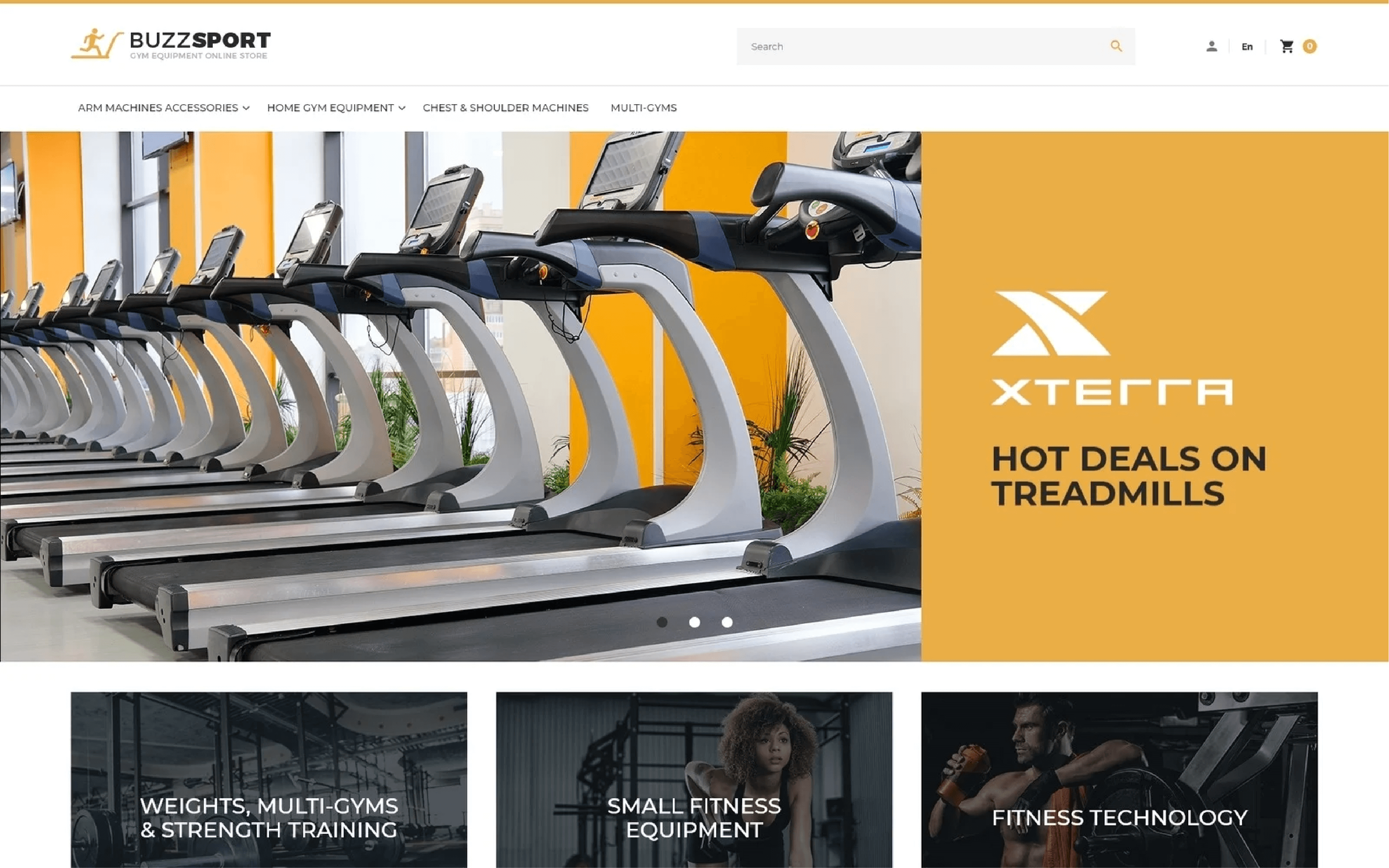 BuzzSport - Gym Equipment Magento Theme for sports stores