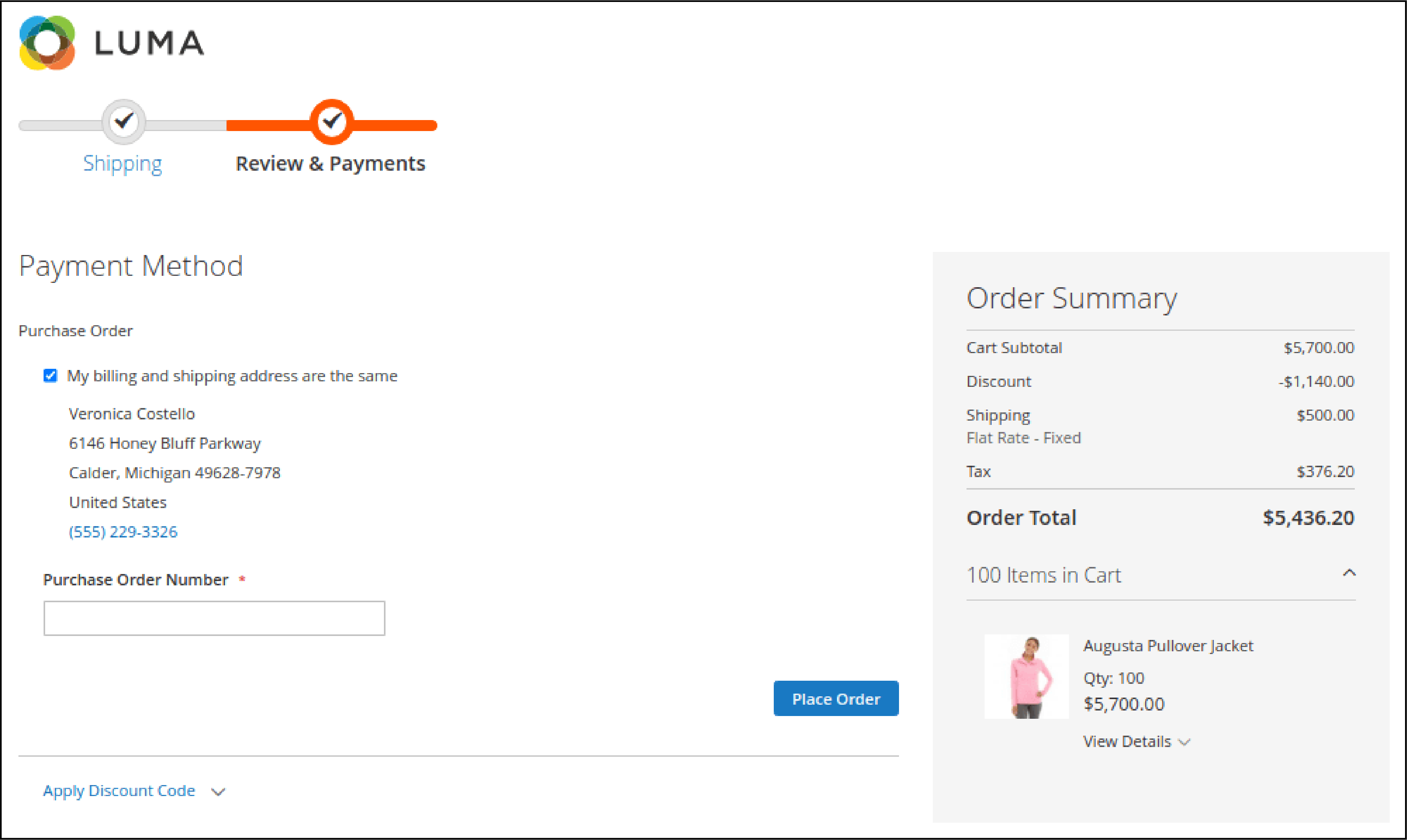Configure Magento 2 Payment Methods -Purchase Order