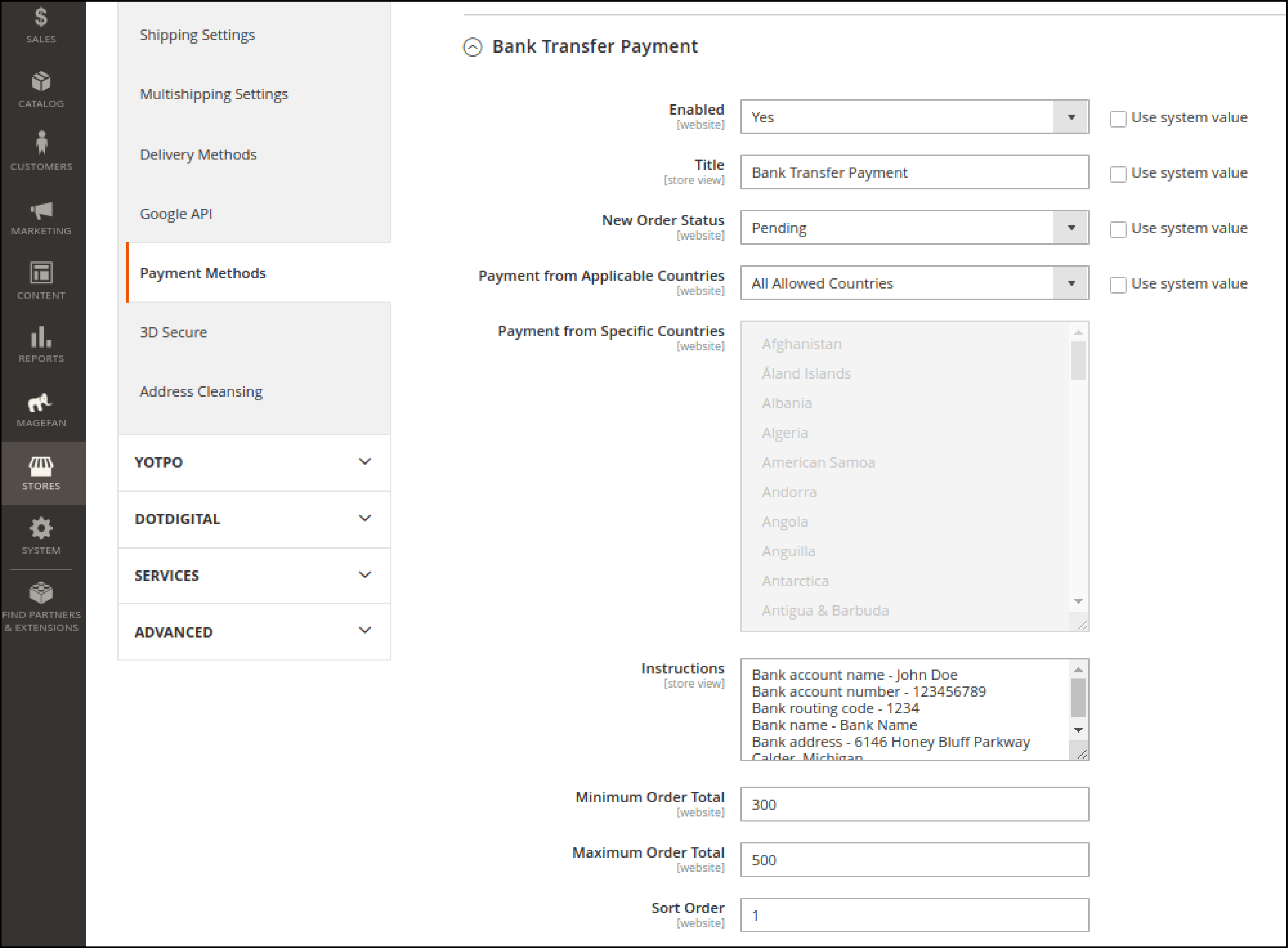 Configure Magento 2 Payment Methods