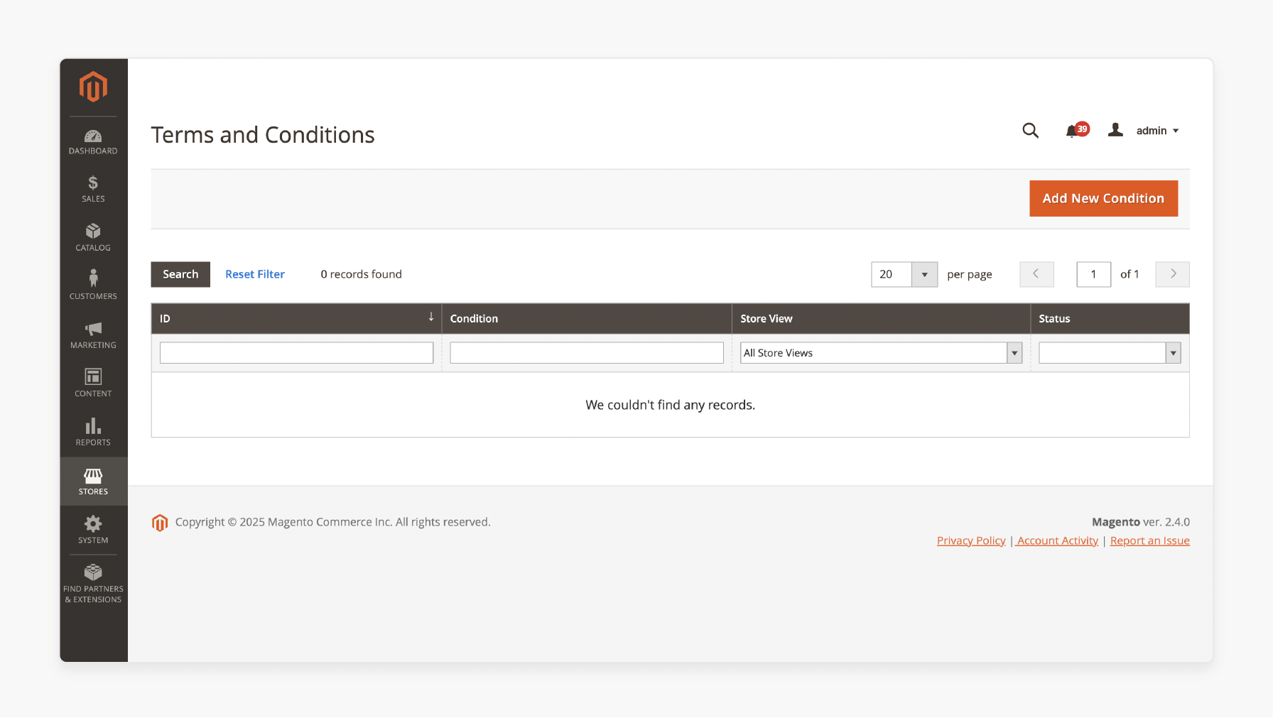 Add New Conditions