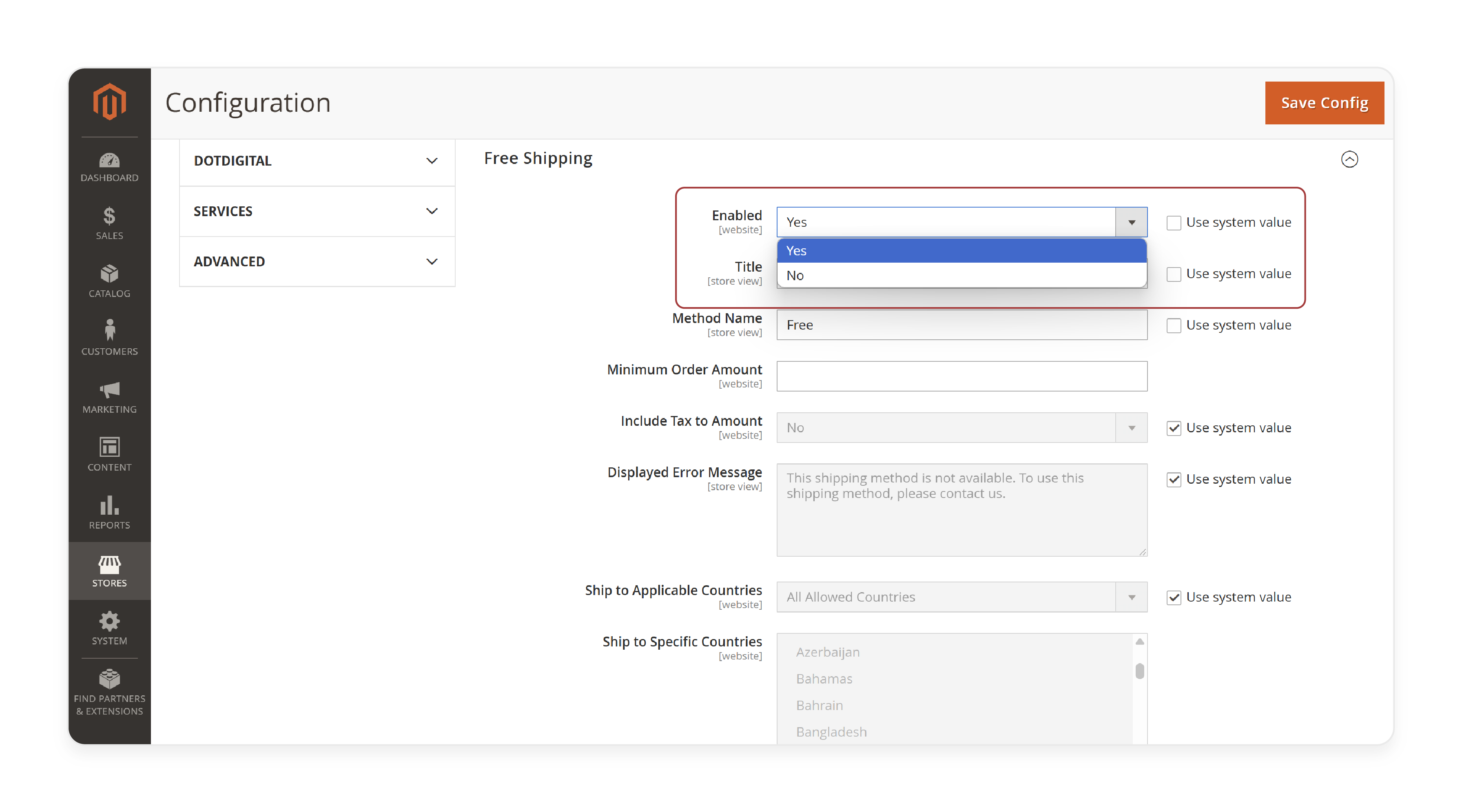 Enable Magento 2 Free Shipping Promotion