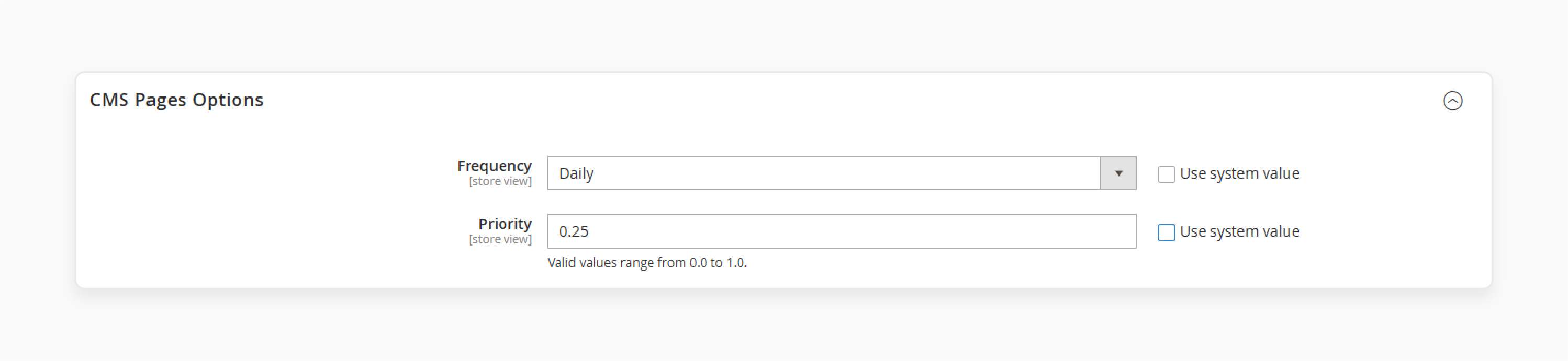Configure Frequency &amp; Priority for All Content