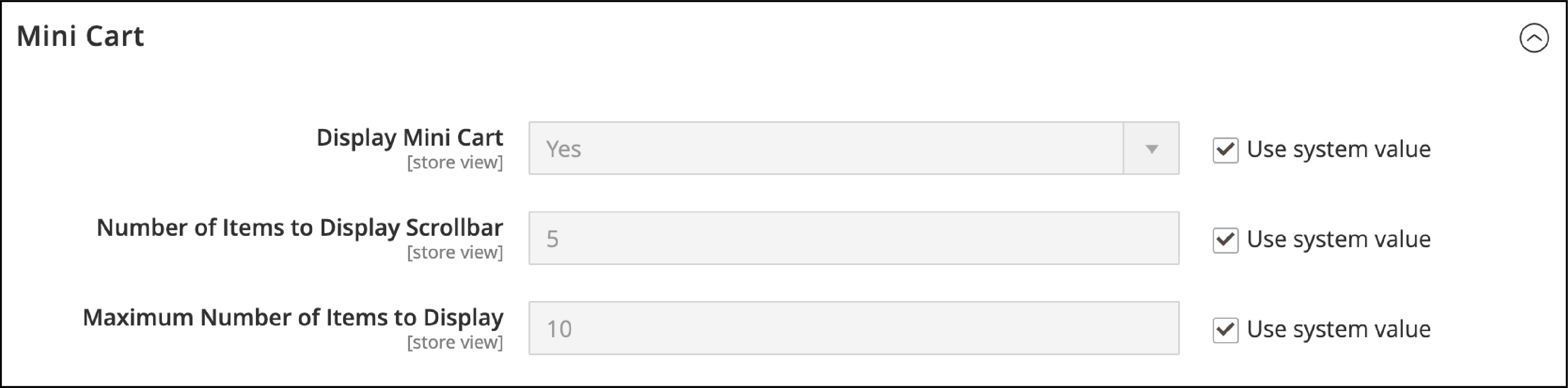 Configure the Magento 2 Cart Link