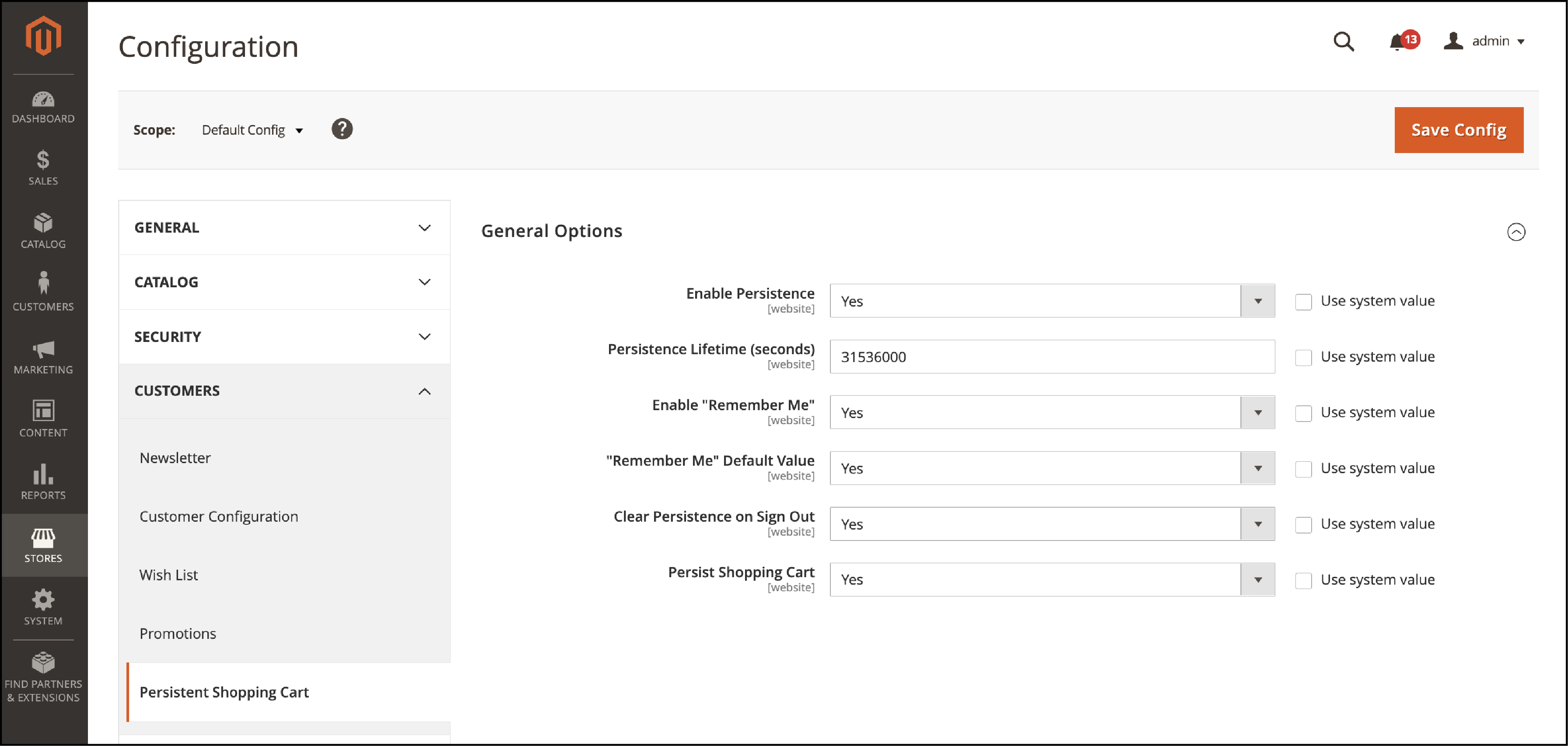 Enable the Persistent Shopping Cart in Magento 2 