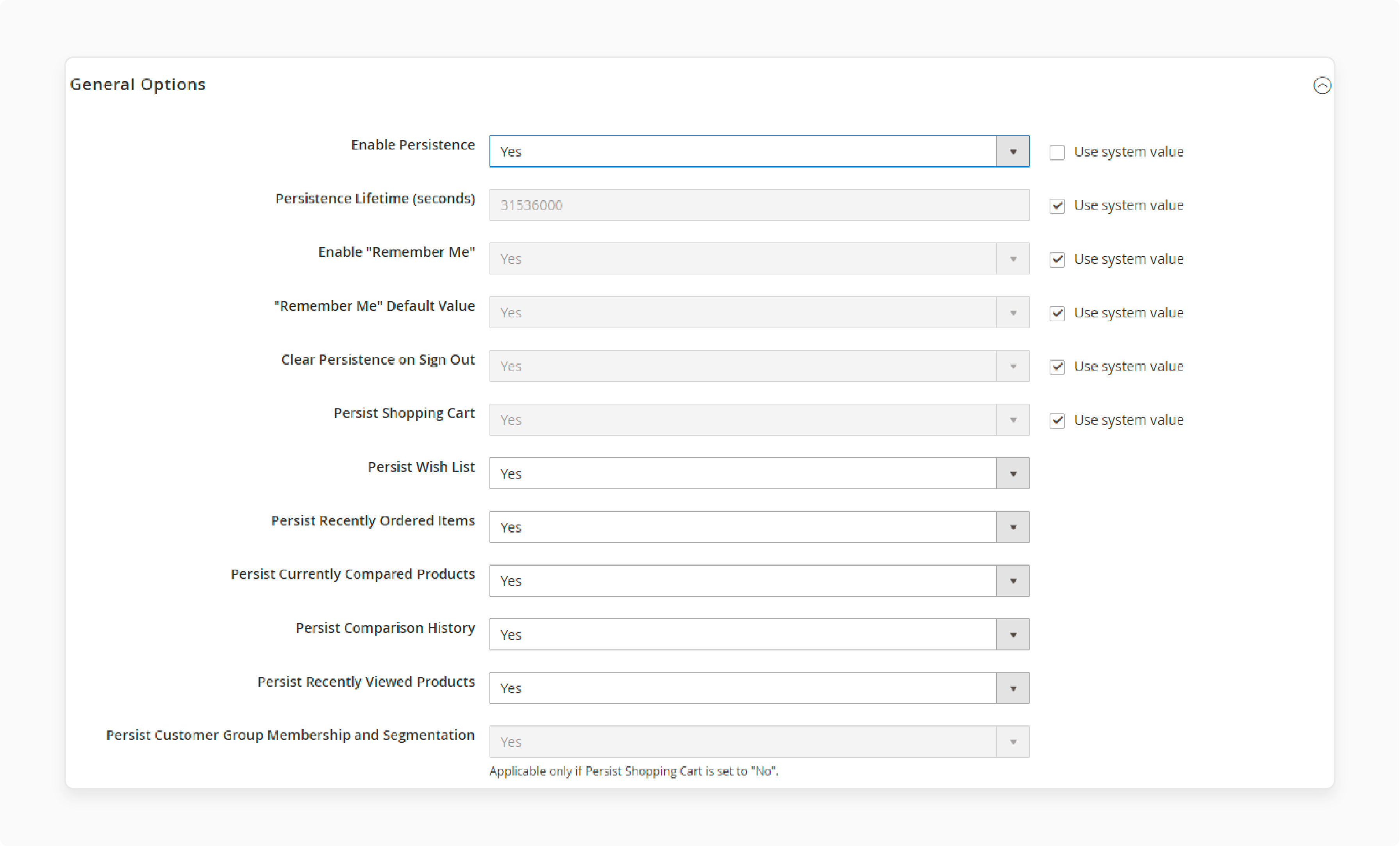 Step 5-Configure Persistent Magento Shopping Cart-3