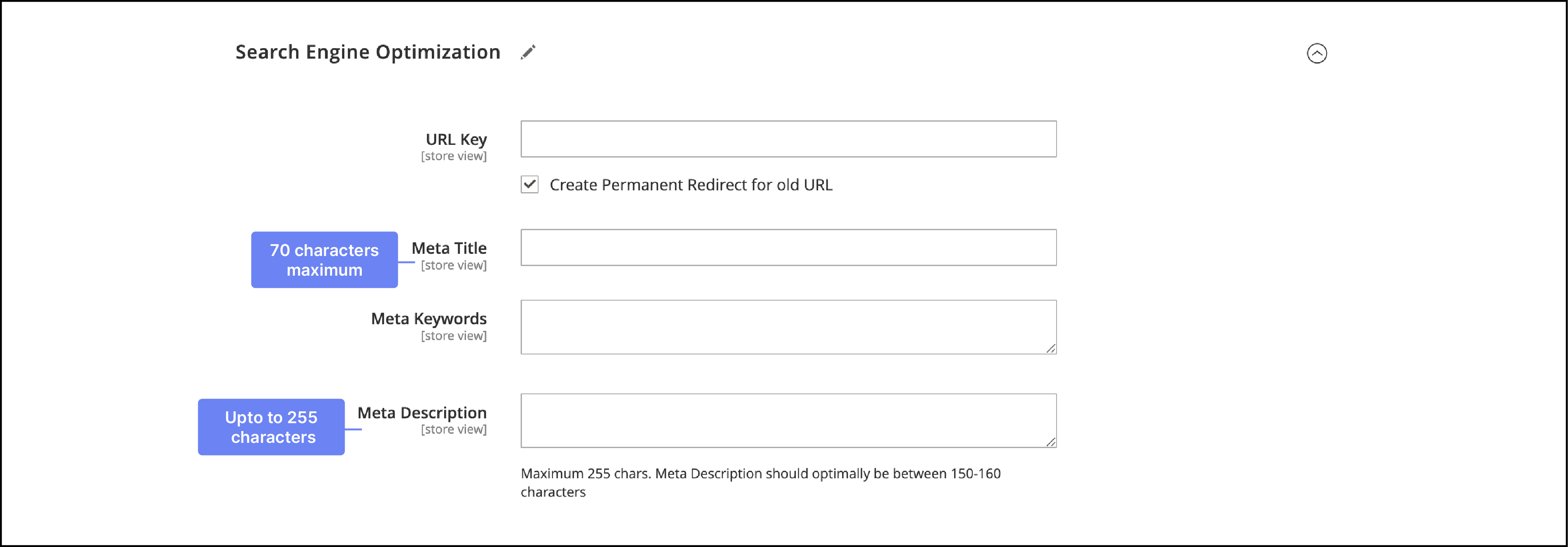 A screenshot of Metadata in Magento 2 SEO