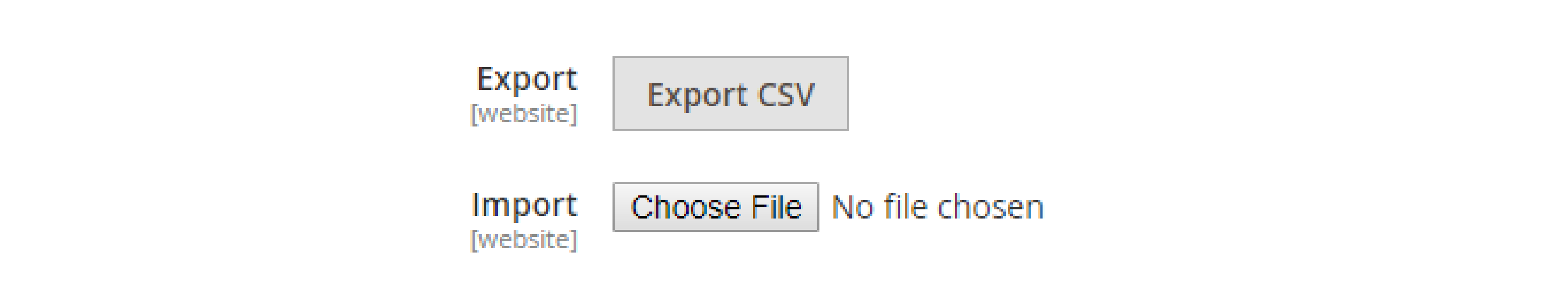 A screenshot of table rates settings in magento 2