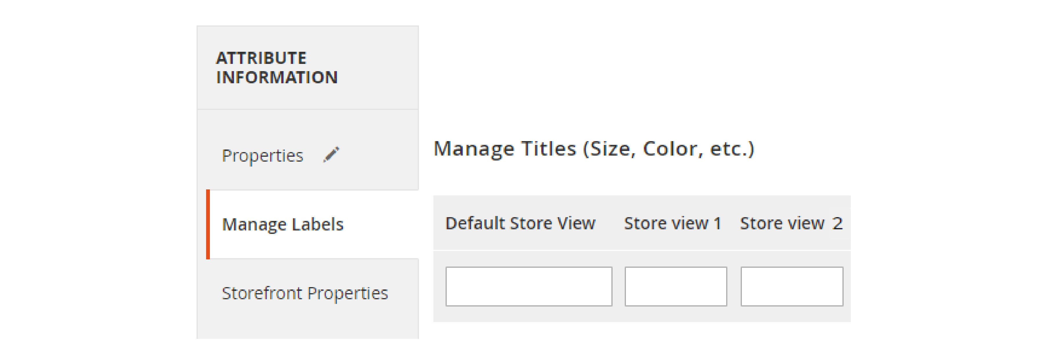 Managing Labels of Product Attributes