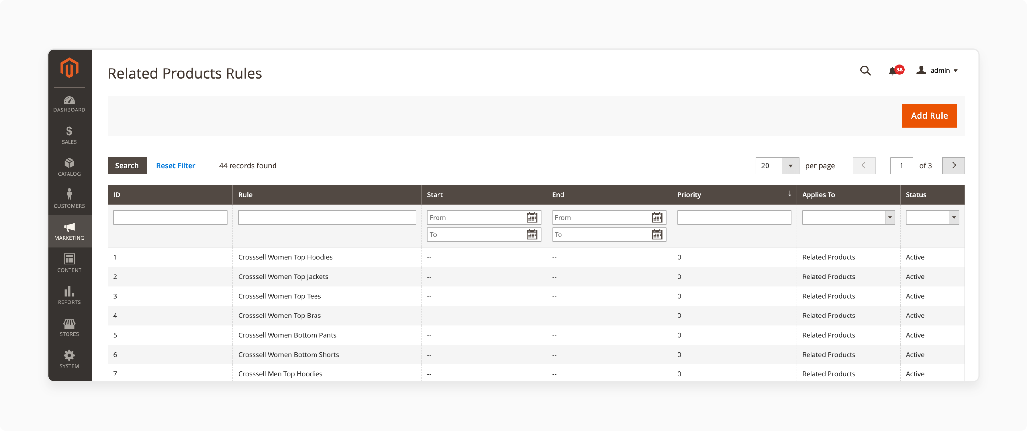 Rule-based product relations for target merchandising