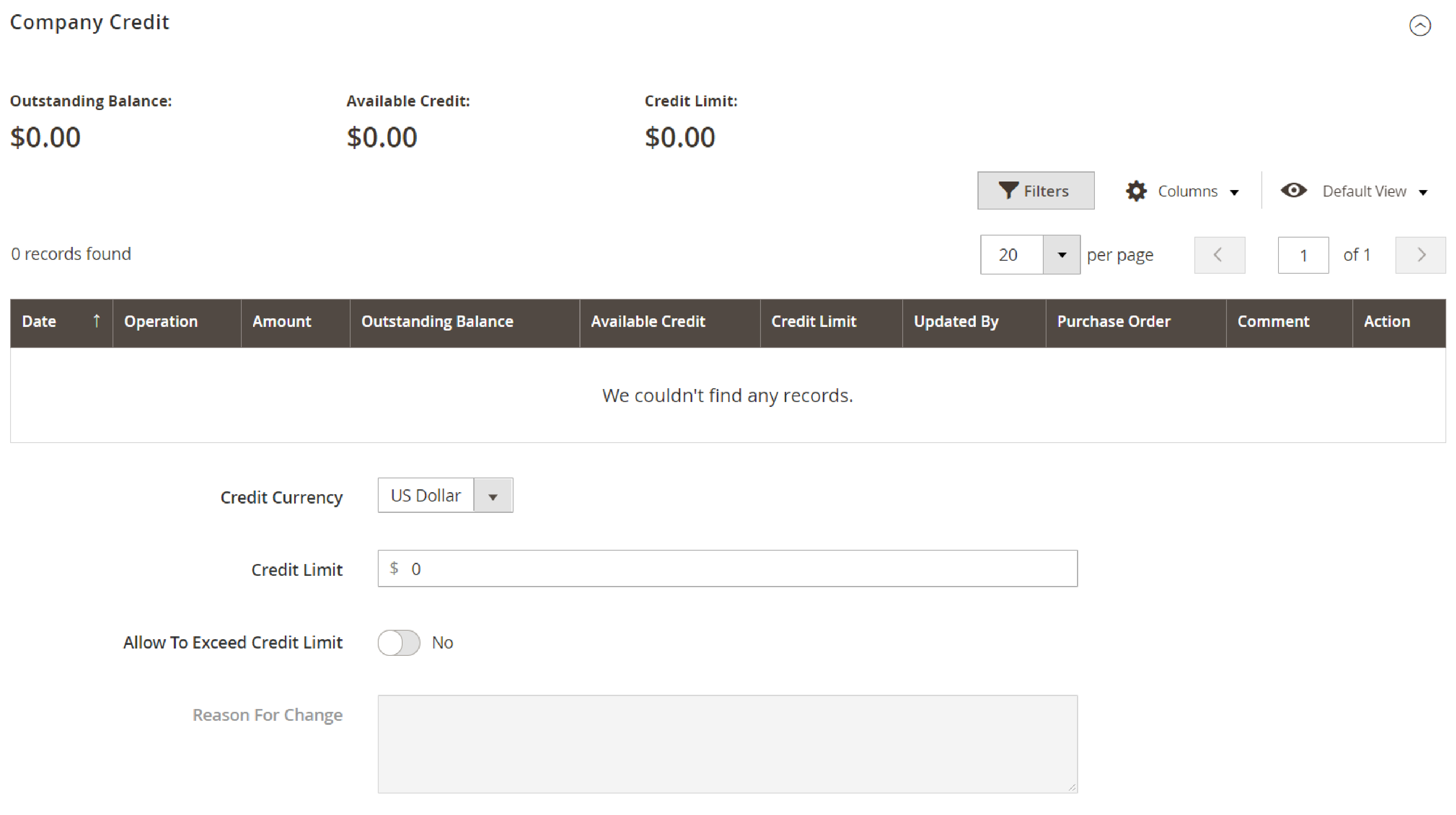 Magento B2B flexible credit limits and payment options