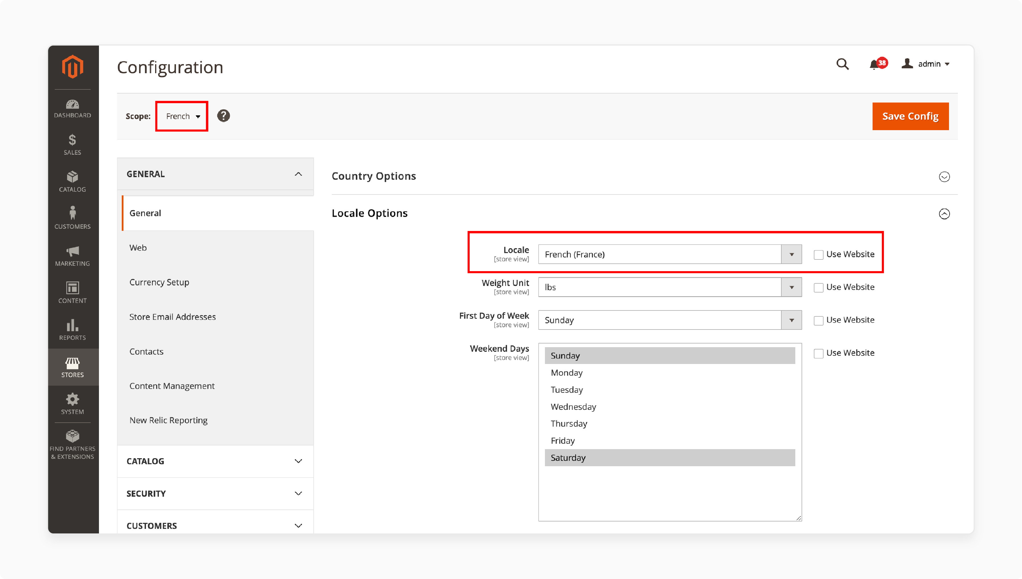 Locale Options in Magento Multi-Language Store