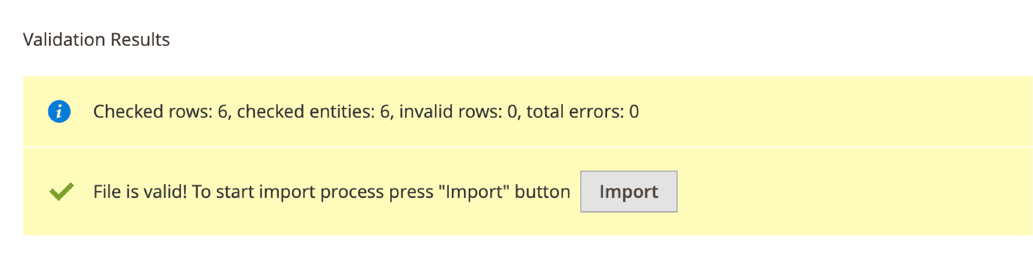 Magento 2 Admin Panel: Checking Data and Finishing Import