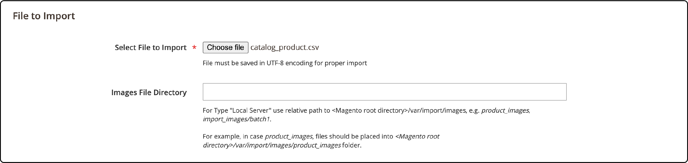 Importing CSV for product data in Magento 2