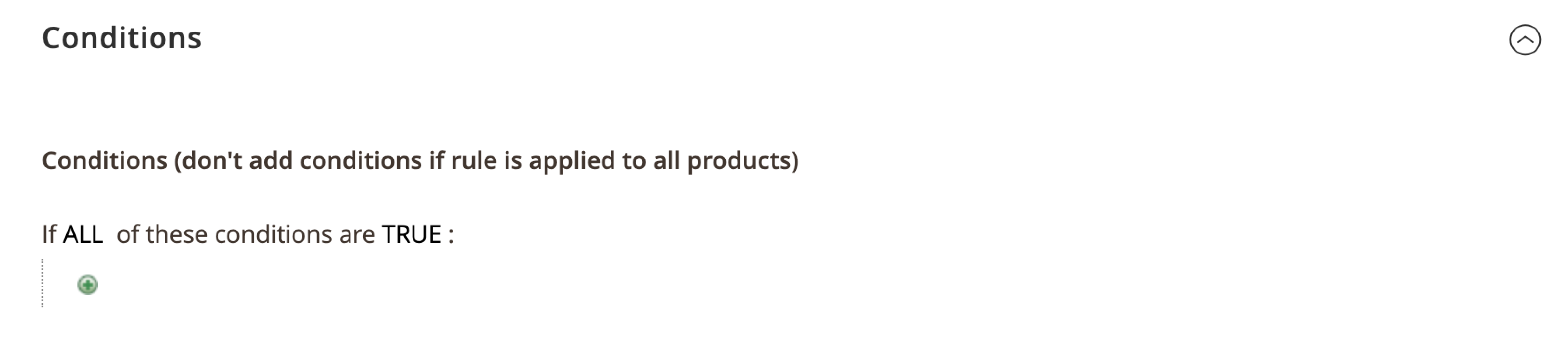Actions settings in Magento catalog price rule