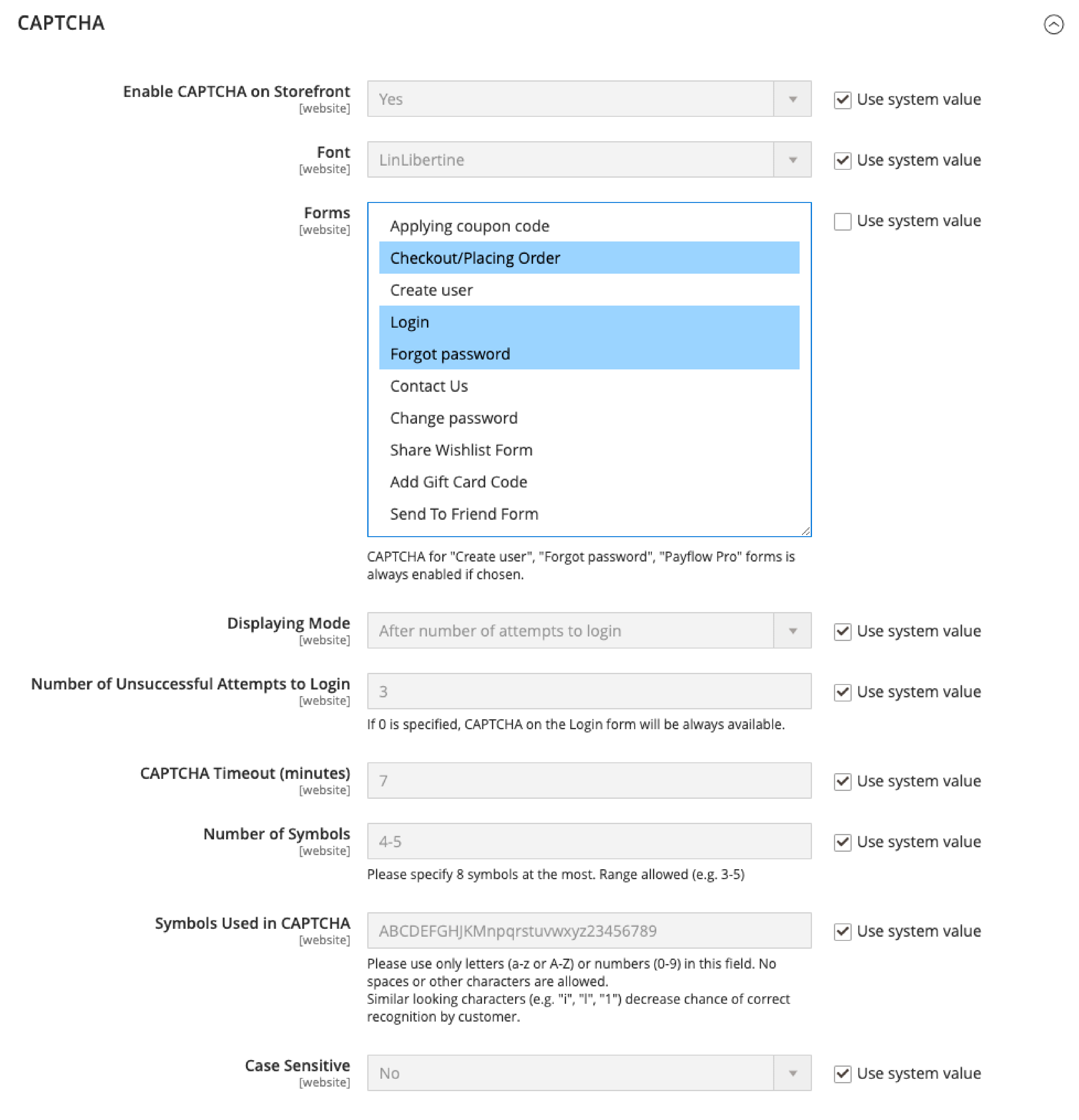 Enabling CAPTCHA for admin and storefront access in Magento 2