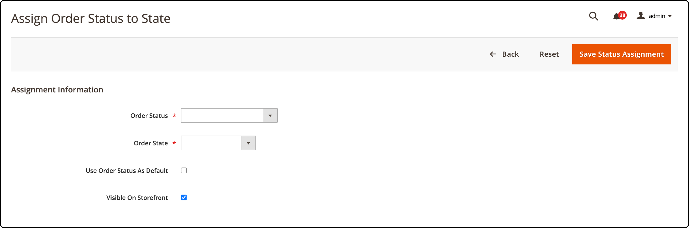 Magento 2 process of assigning custom order status to a specific state