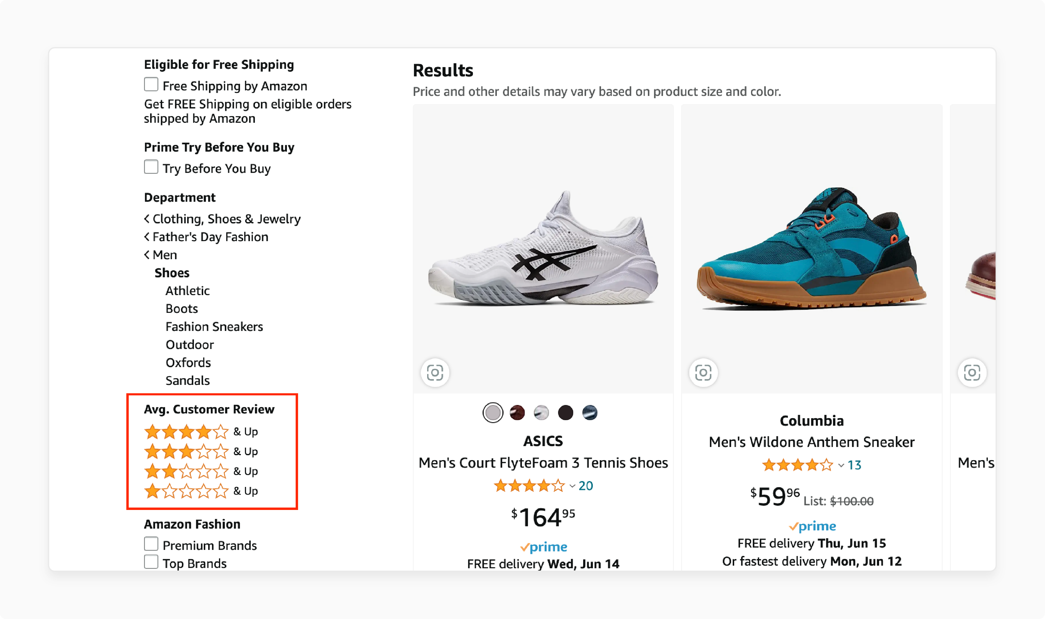 product detail page showing a five-star customer review with buyer badge