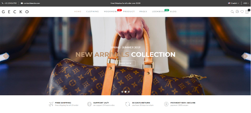 Gecko, a feature-packed Magento theme for large-scale retail businesses