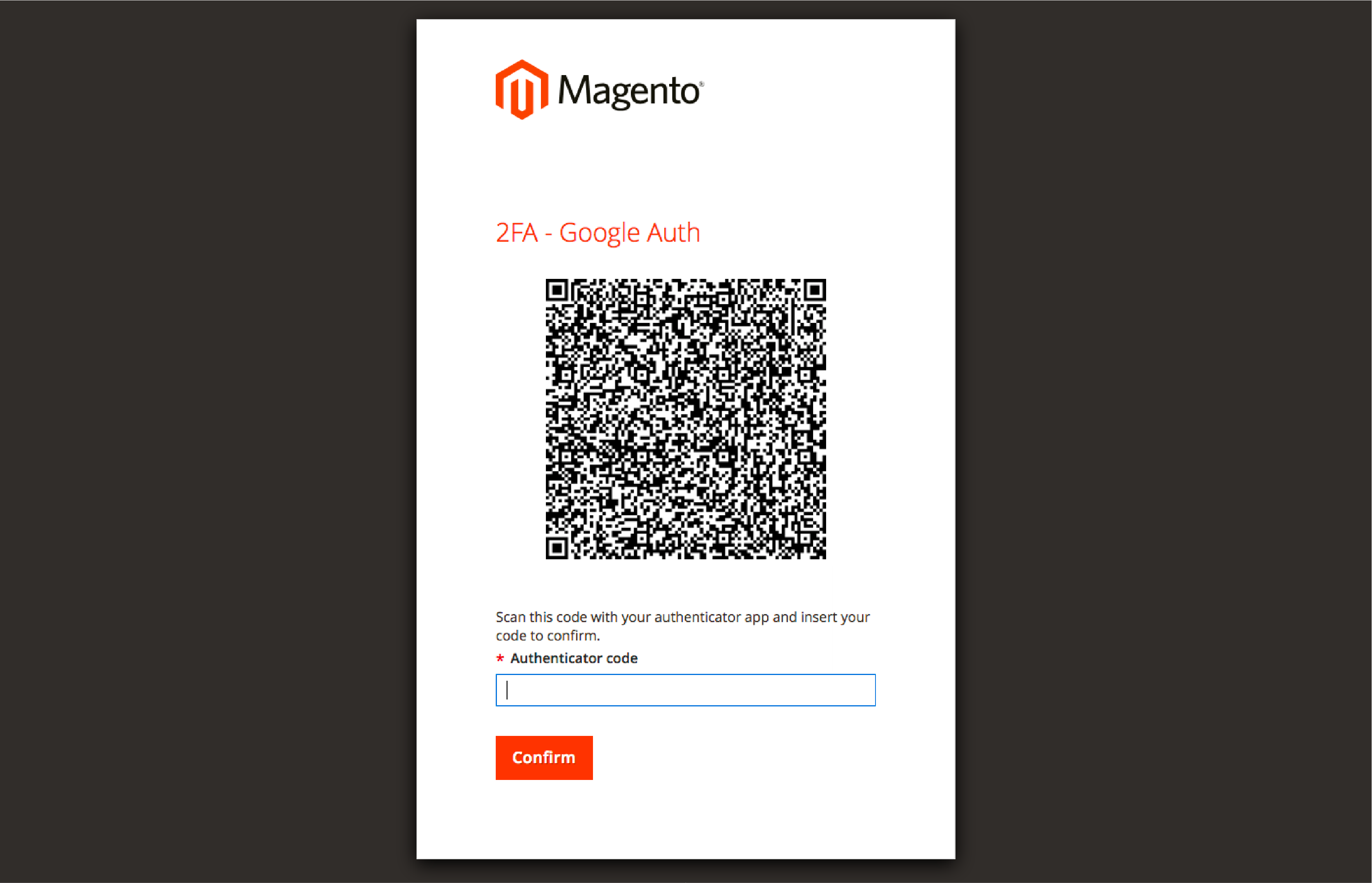 Configuring Google Authenticator for Magento 2FA setup