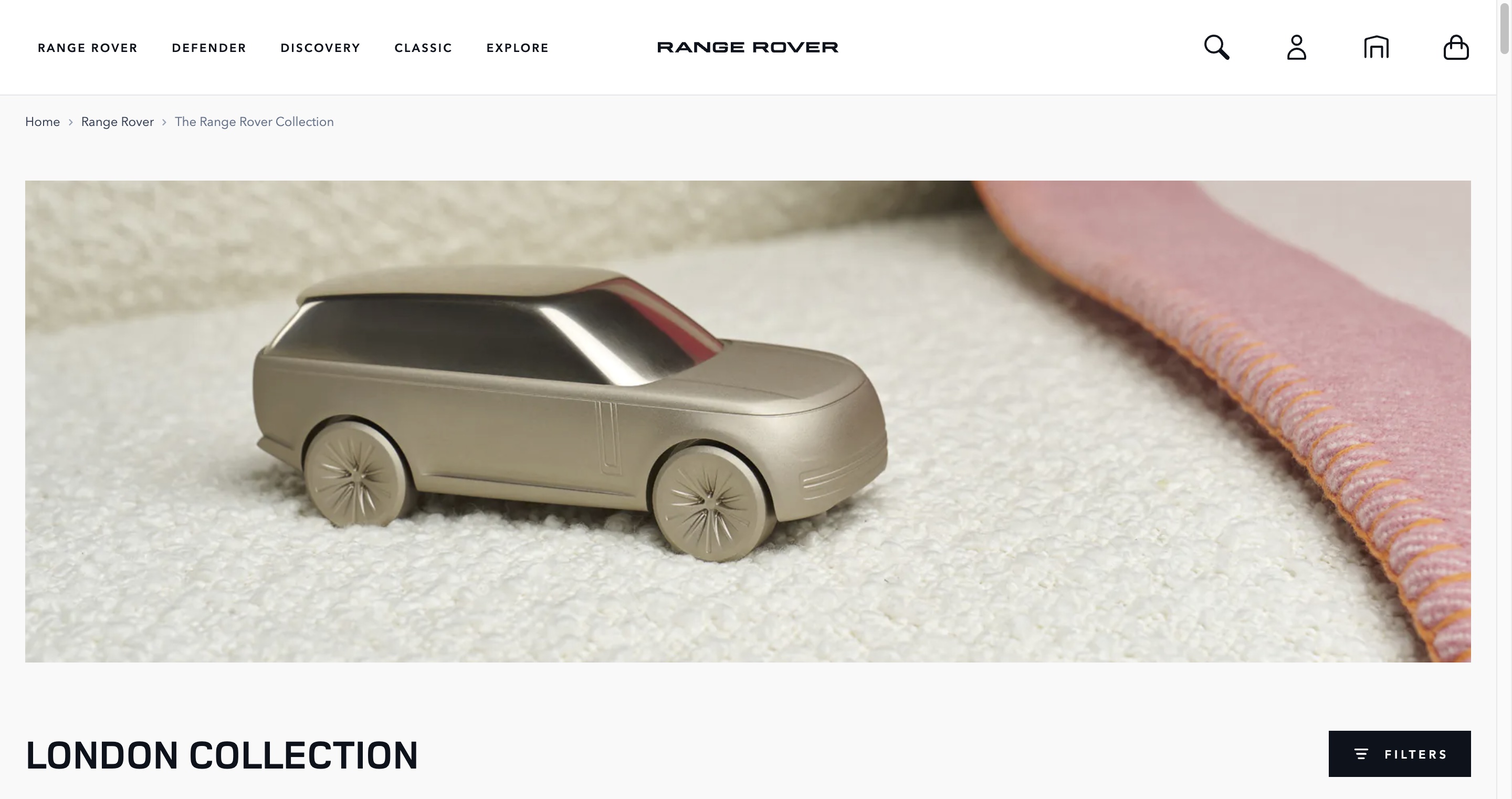 Land Rover branded merchandise store on Magento 2 Commerce Cloud
