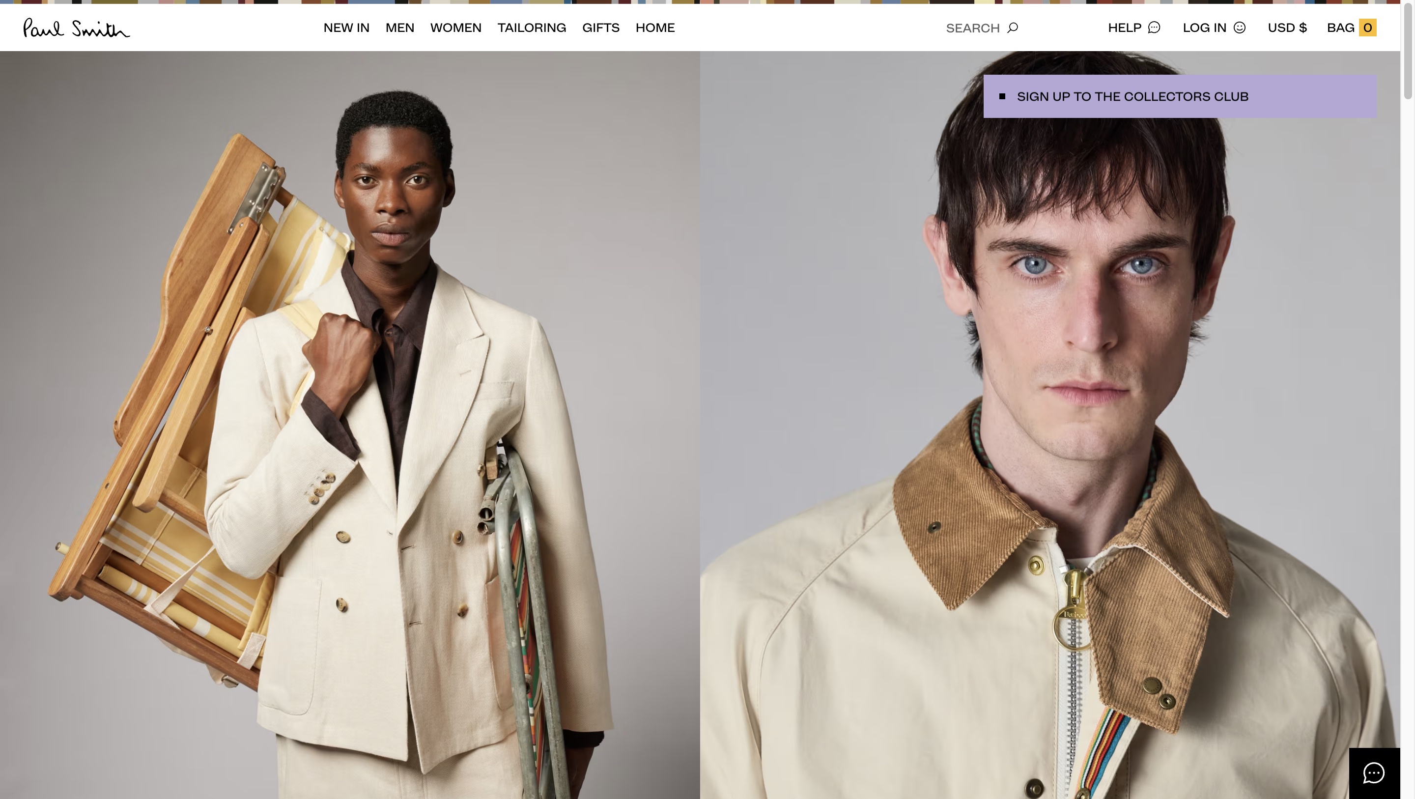 Paul Smith multi-language Magento 2 Commerce store for men's fashion