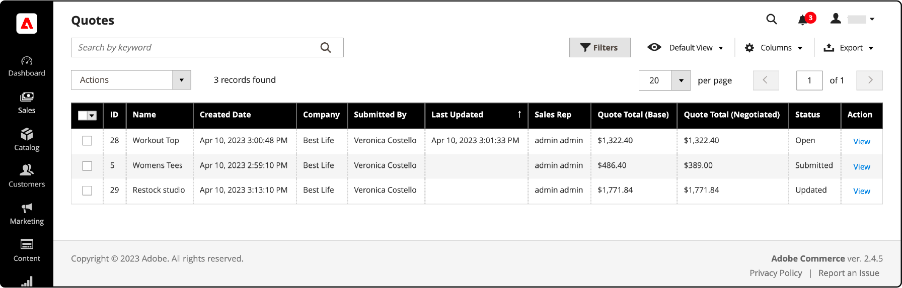 Negotiating prices with suppliers using Adobe Commerce B2B platform