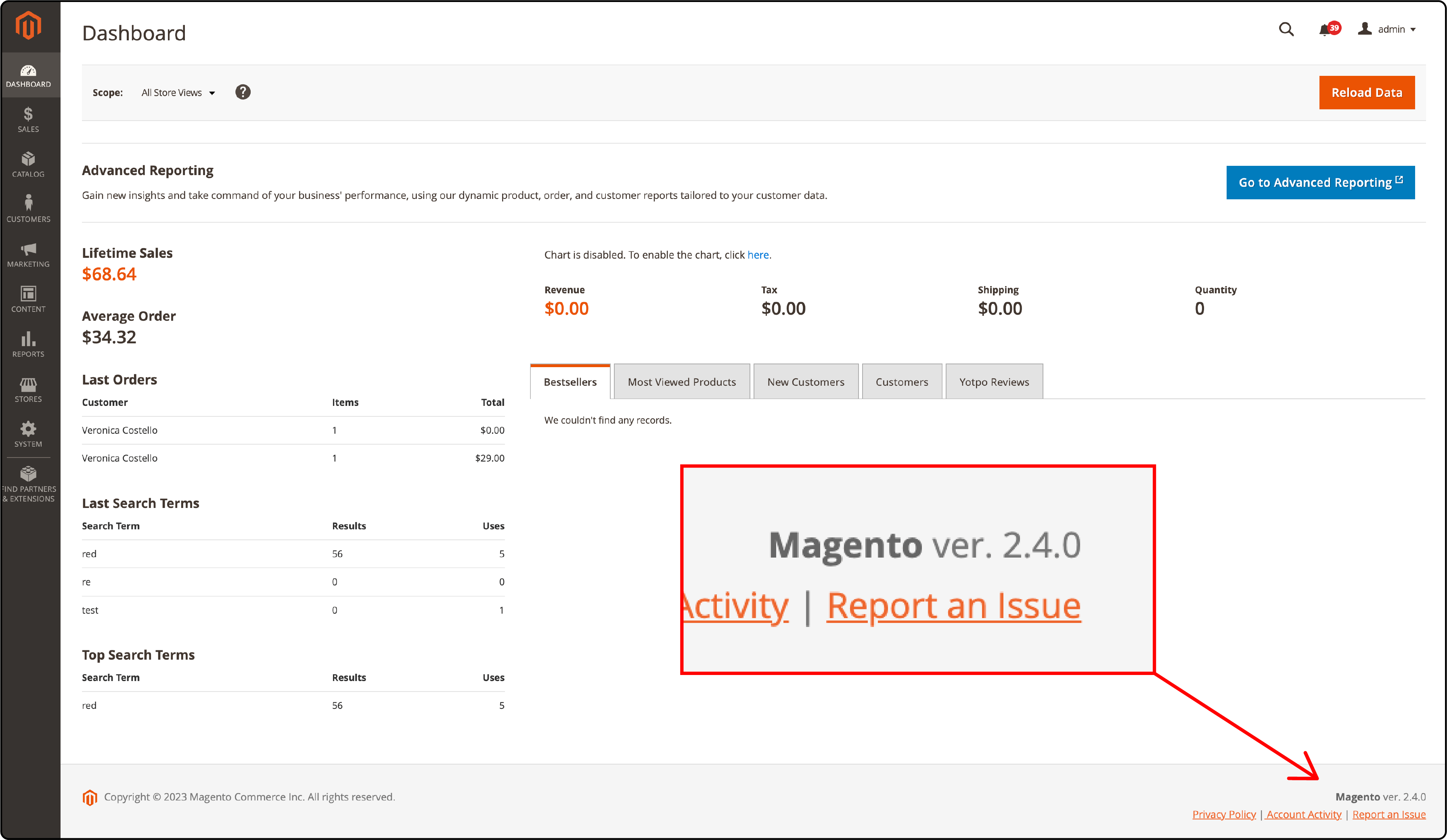 Detailed guide to locate Magento version in the admin panel