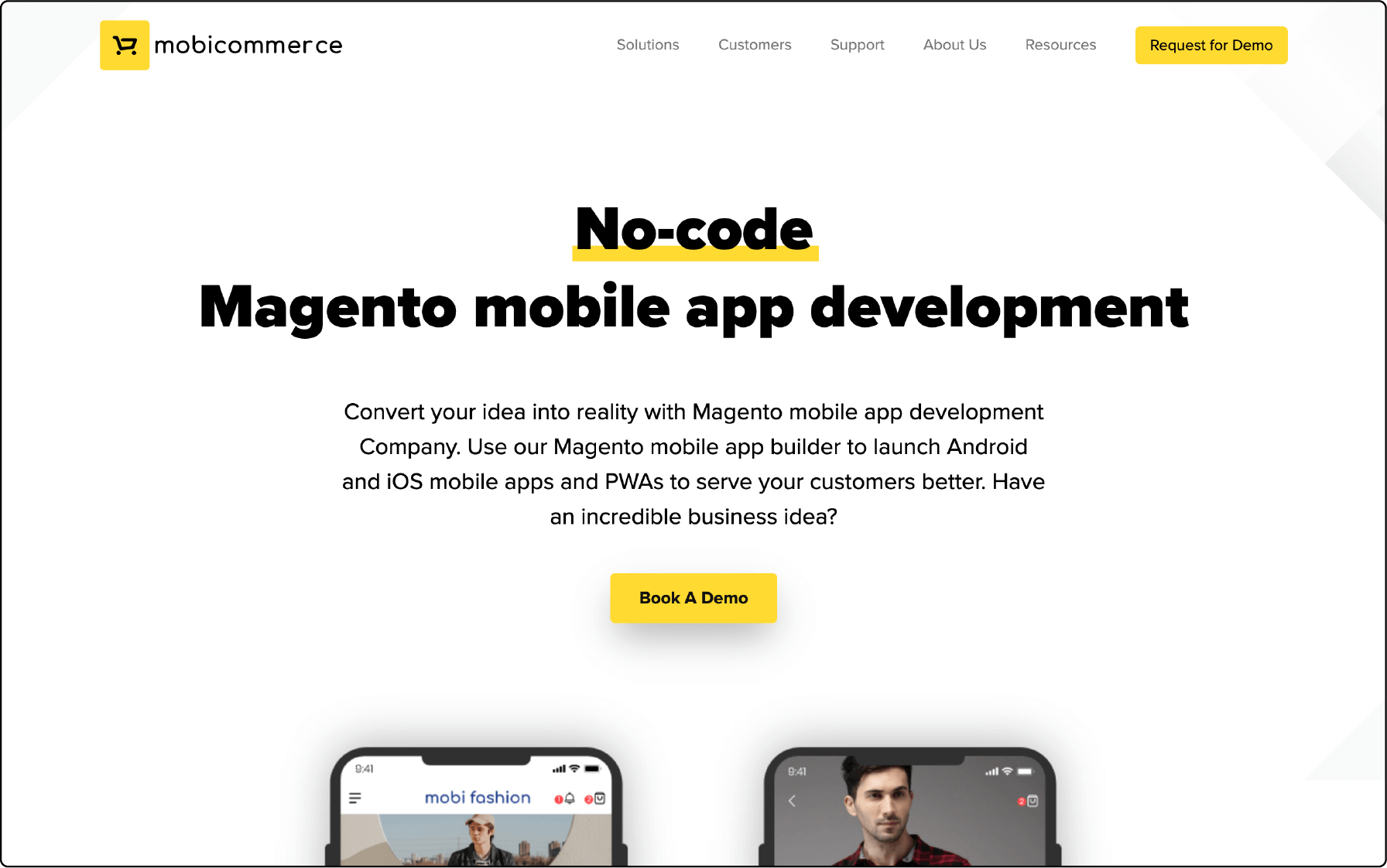Mobicommerce Magento 2 Mobile App's sleek user interface