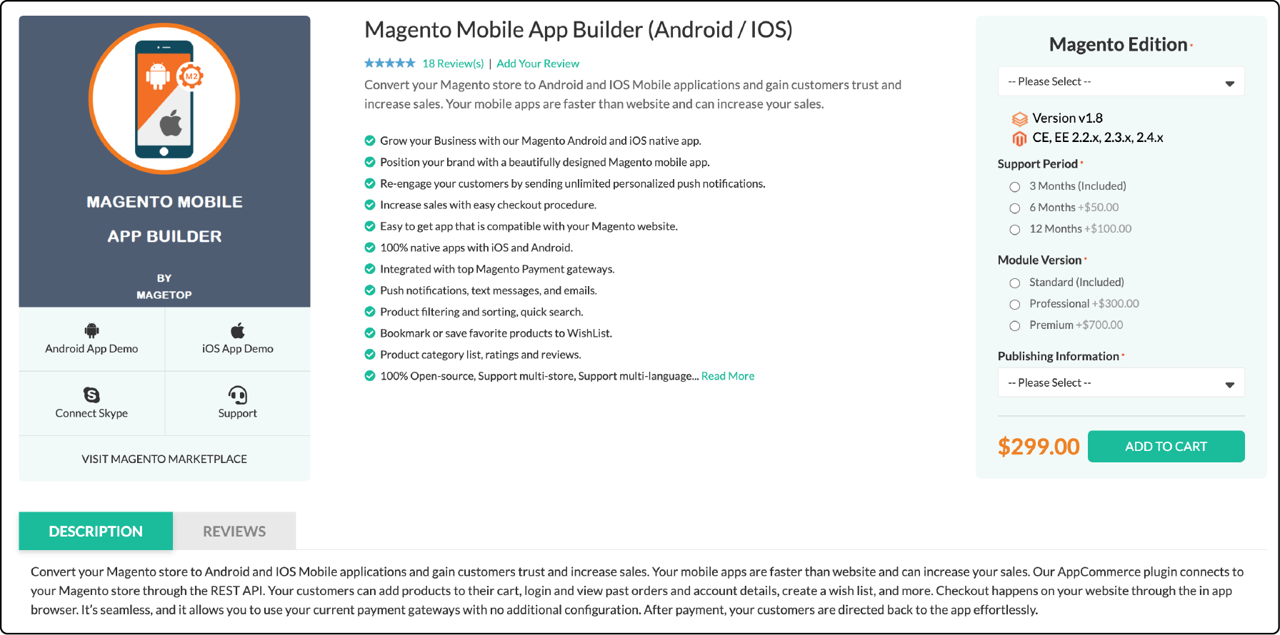 Magetop's Magento Mobile App Builder
