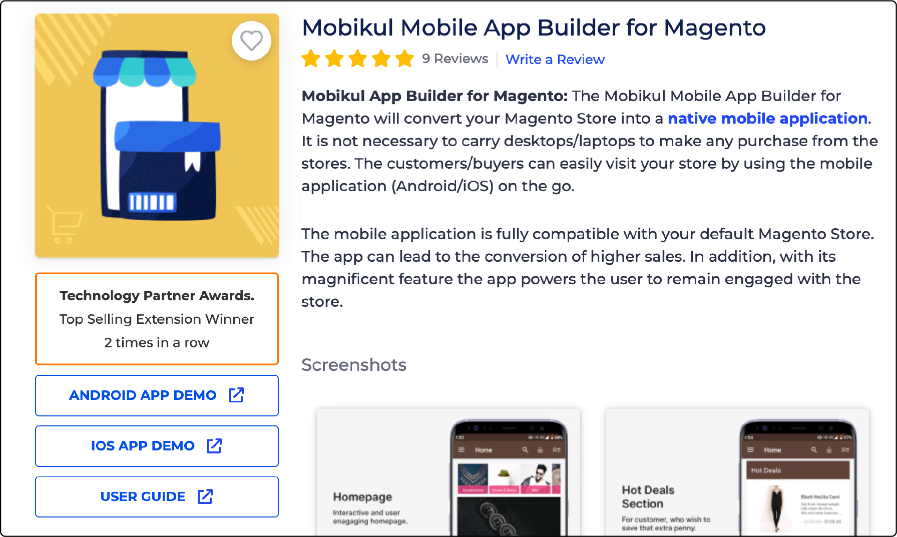 Mobikul's Mobile App Builder interface for Magento 2 by Webkul
