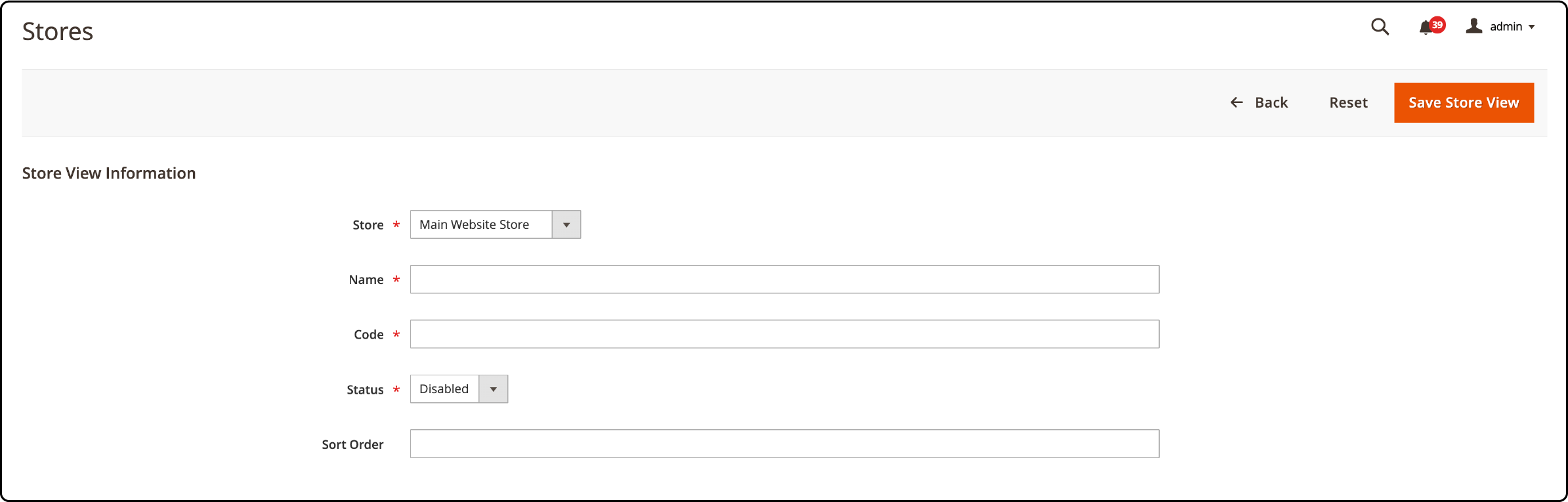 Step 3 in Magento Multi-Store Setup: Adding a New Store View