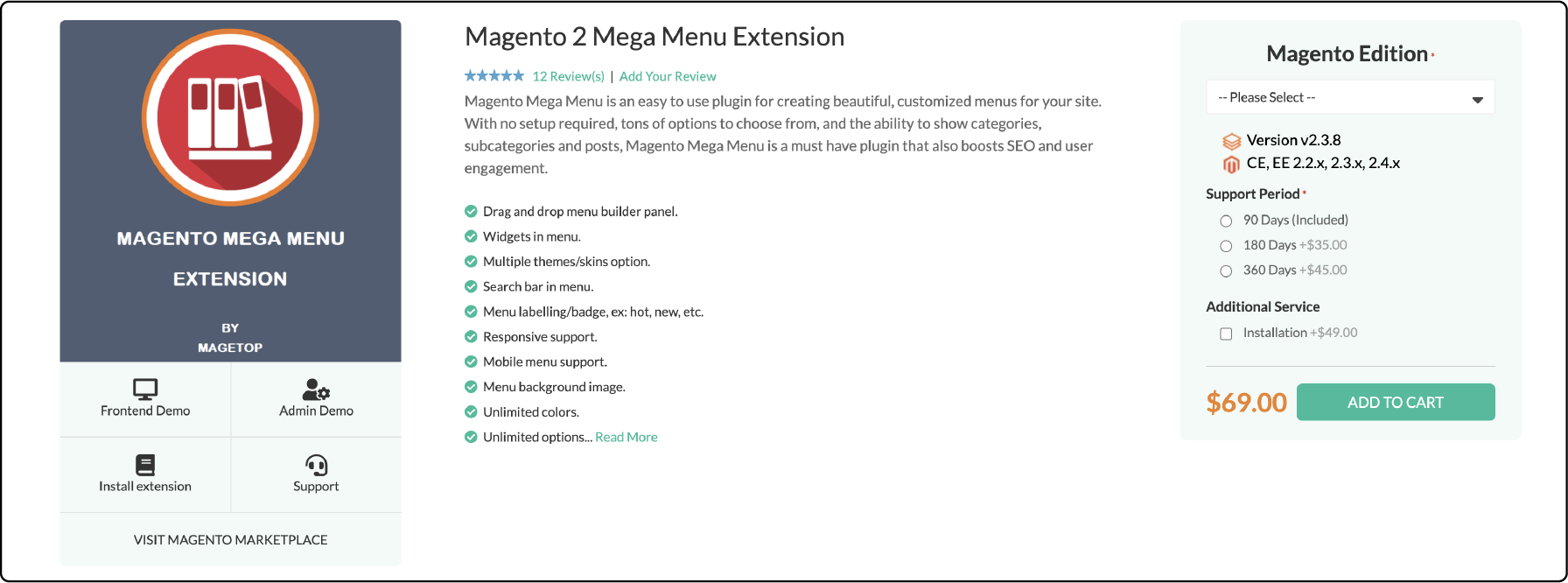 Magetop's Comprehensive Mega Menu Extension for Magento 2