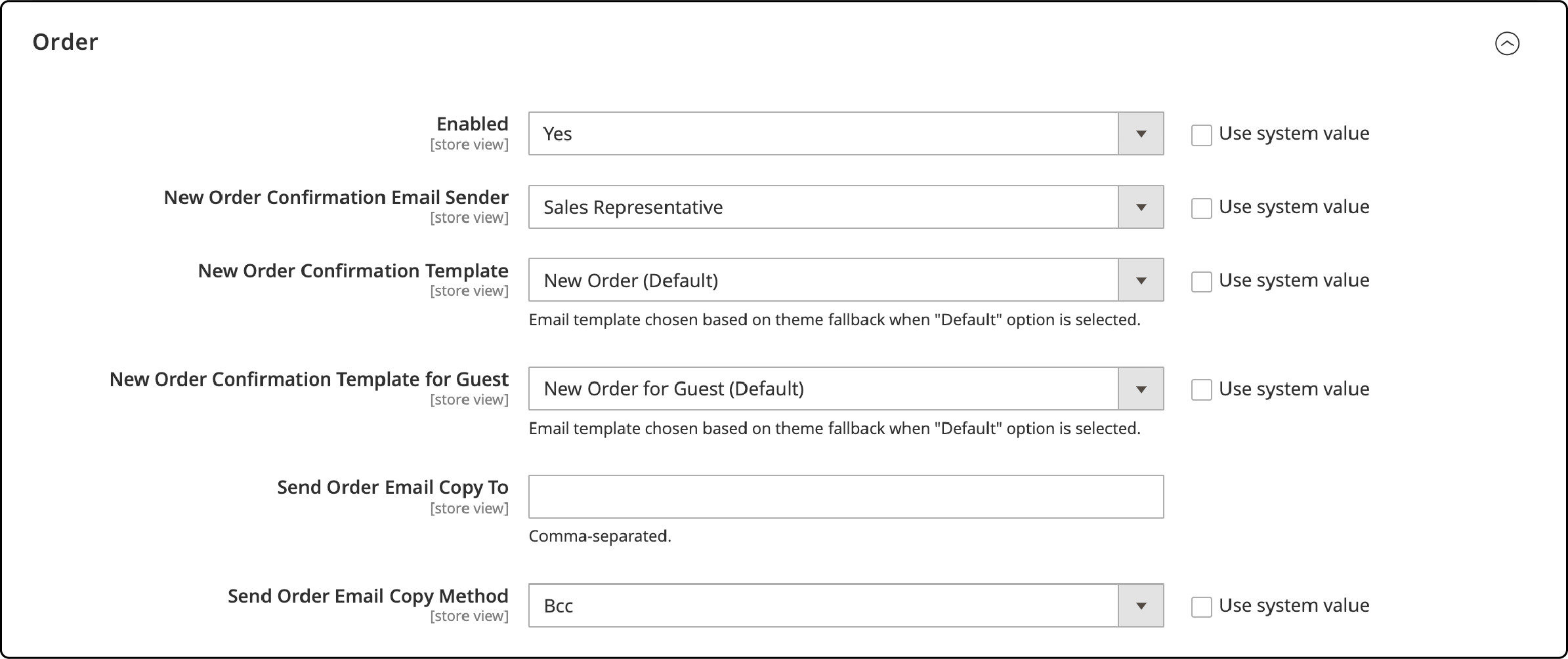 Setting up the sales order confirmation email in Magento 2