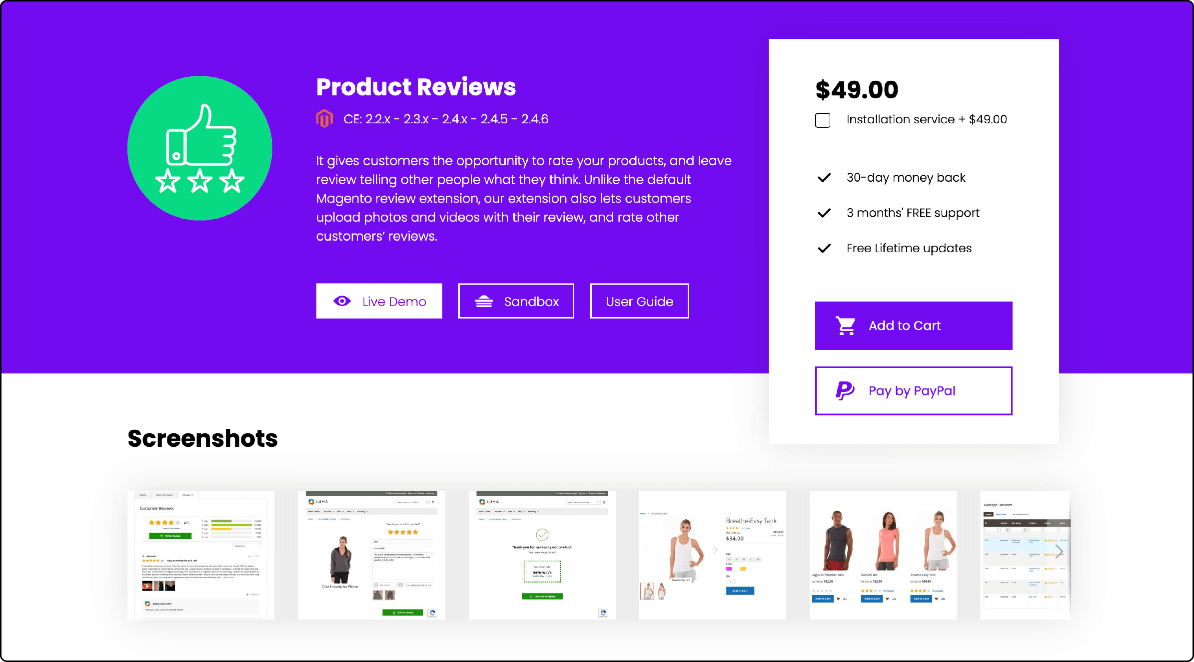 Magento 2 Product Reviews extension by Magetrend