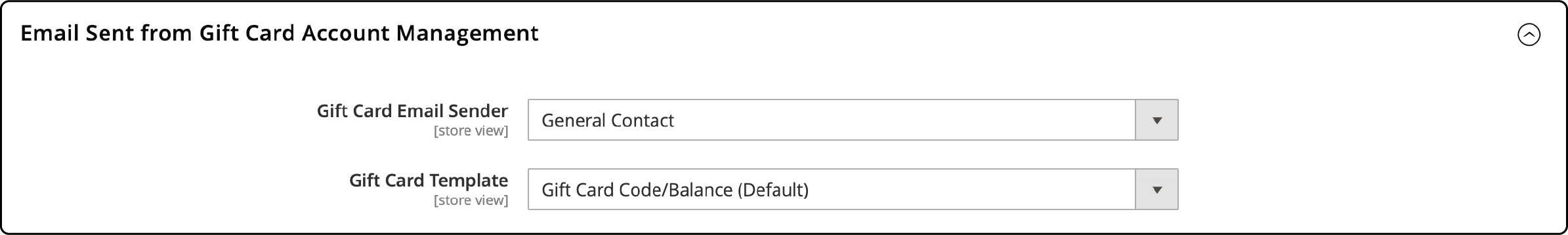 Configuring email notifications from Magento 2 Gift Card Account Management