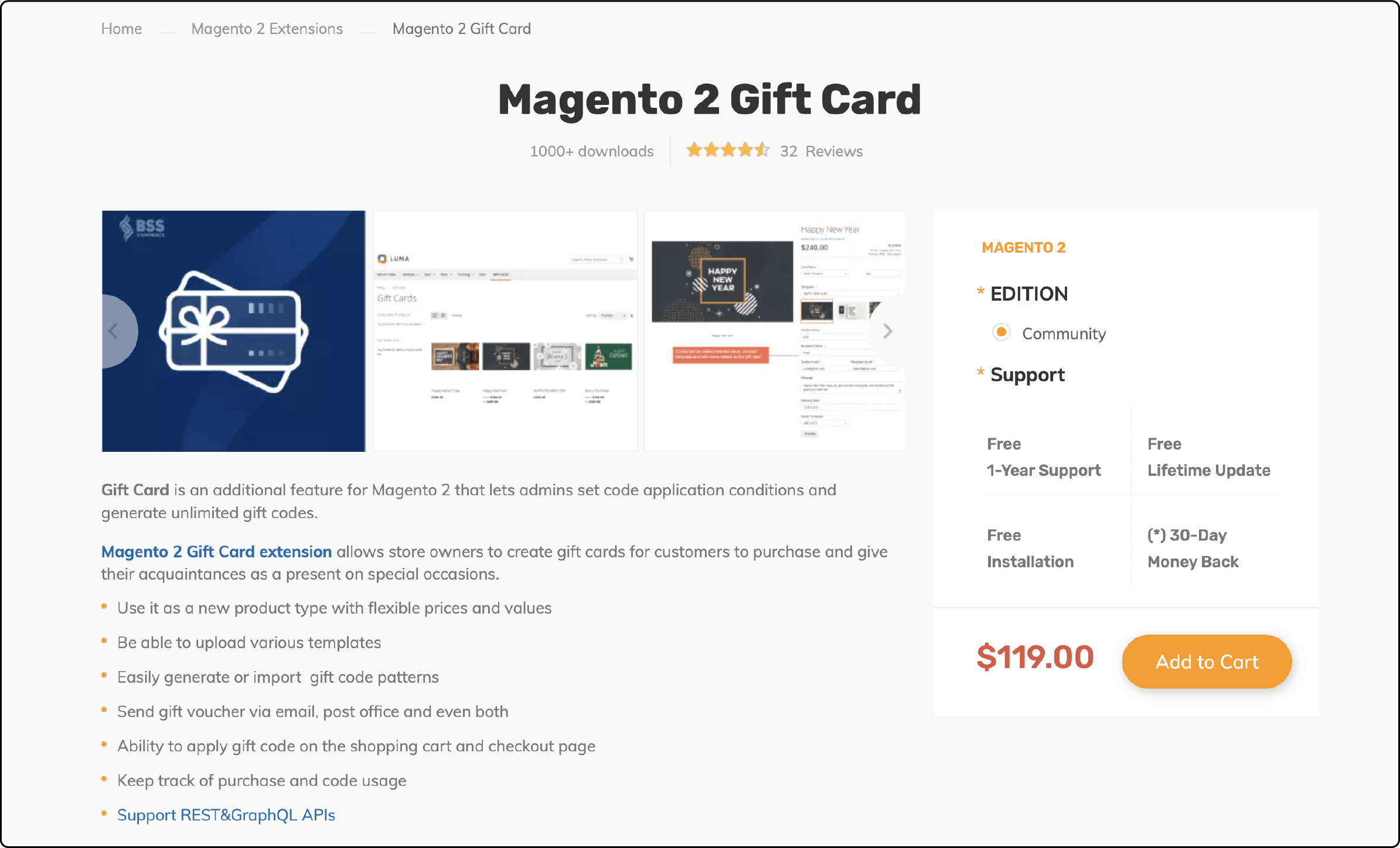 Magento 2 Gift Card extension by BSS Commerce