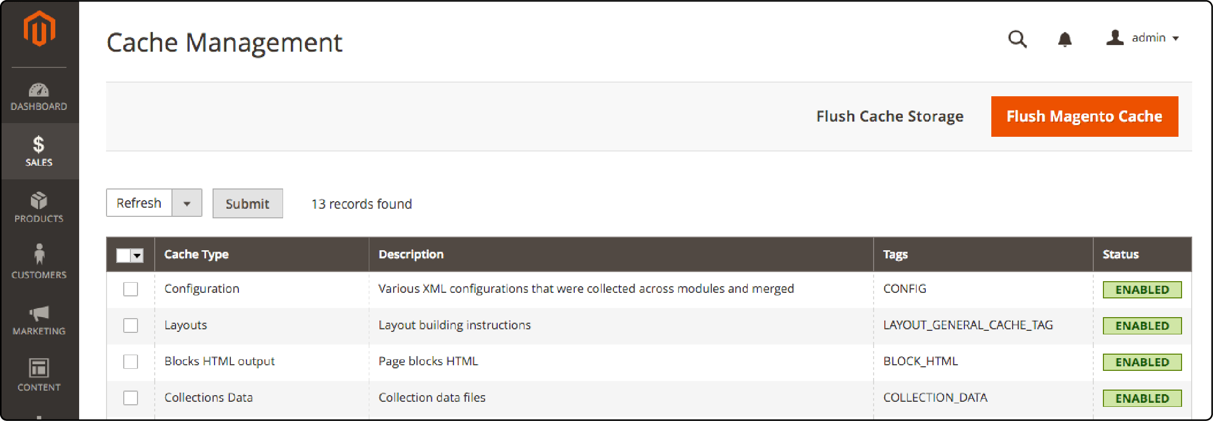 Magento's cache management for optimal performance