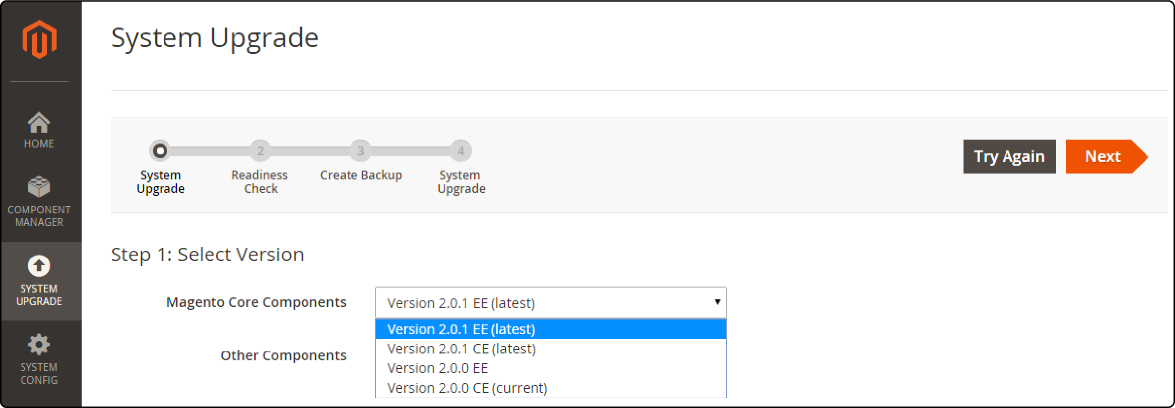 Updating to the latest Magento version via admin panel