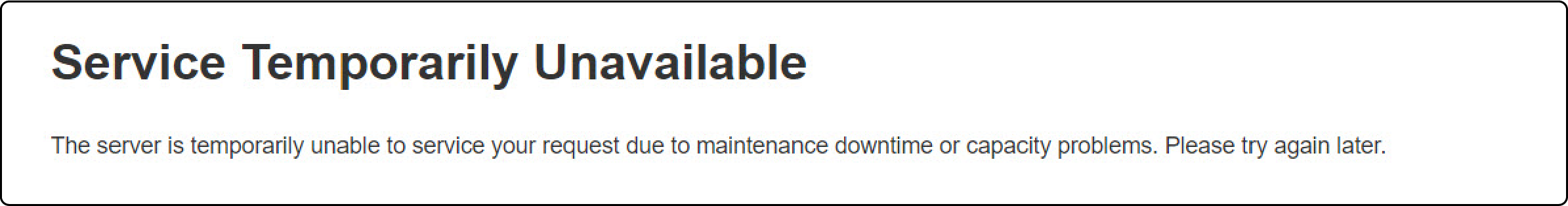 503 Service Temporarily Unavailable Error in Magento